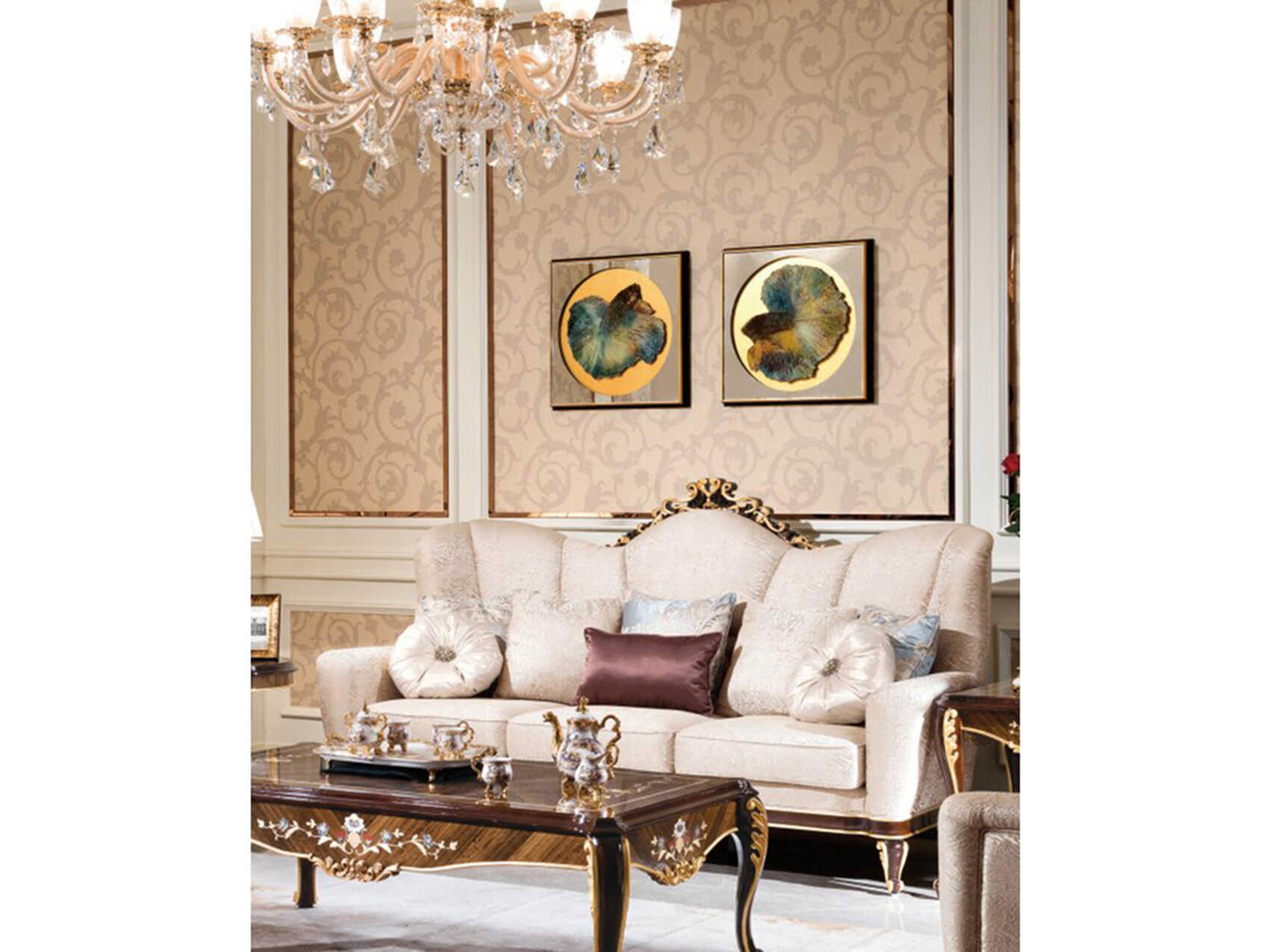 E-70 Cream Upholstered Sofa