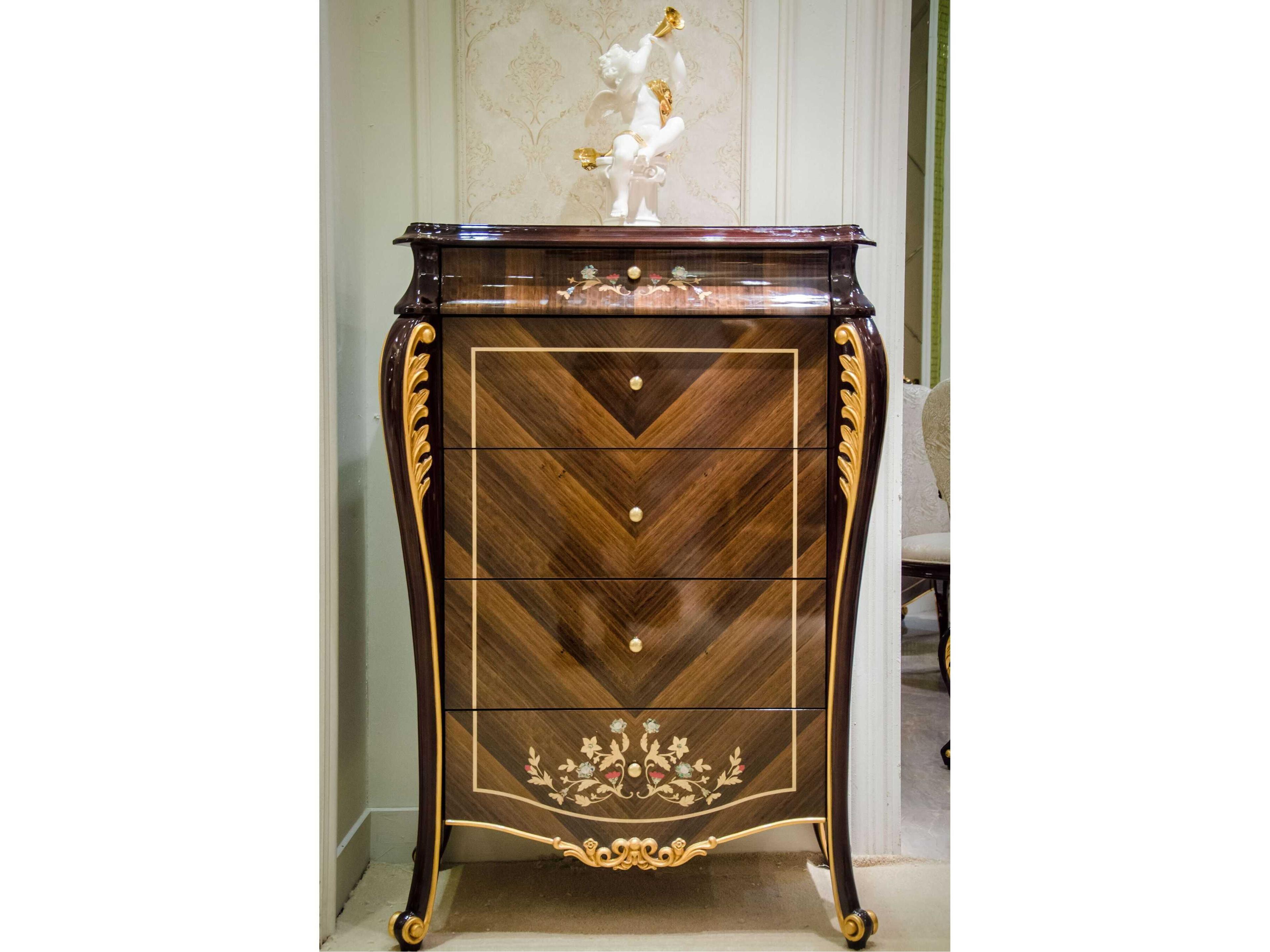 E-70 Brown Walnut Wood Accent Chest