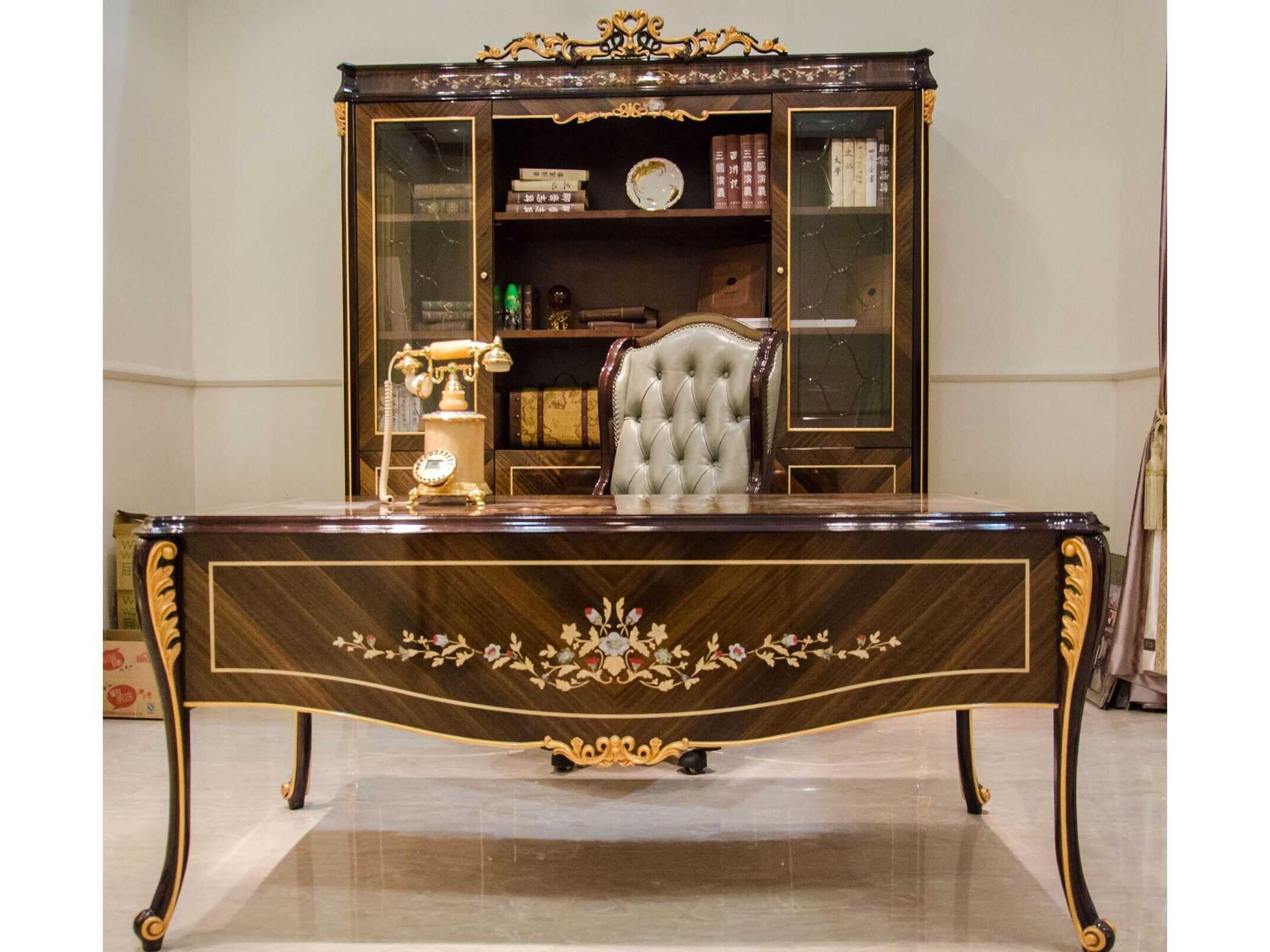 Infinity Furniture Import E-70 Brown Hardwood Executive Desk