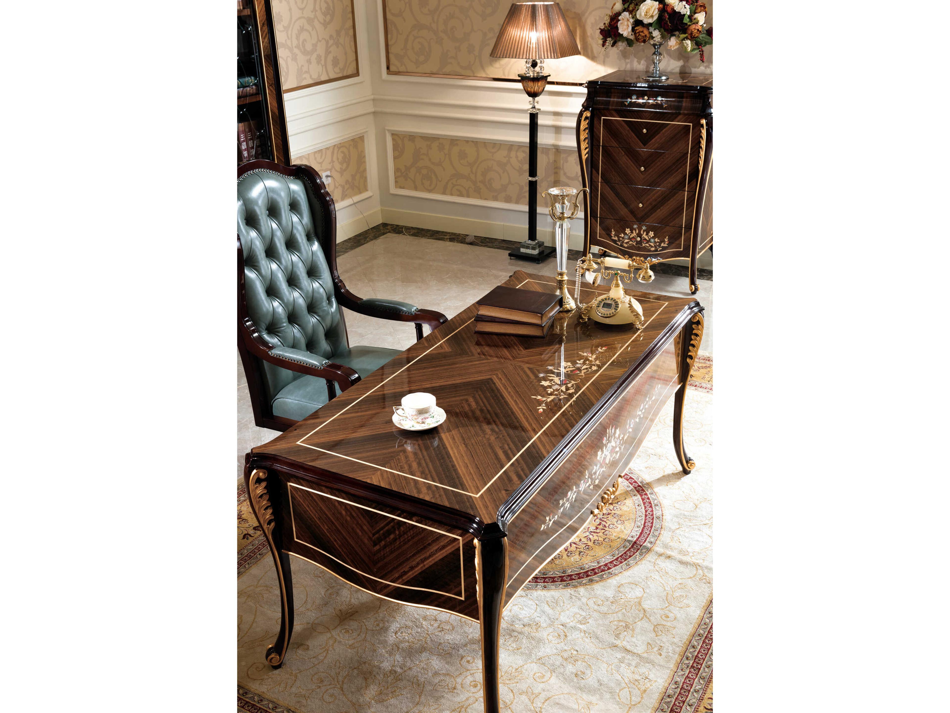 Infinity Furniture Import E-70 Brown Hardwood Executive Desk