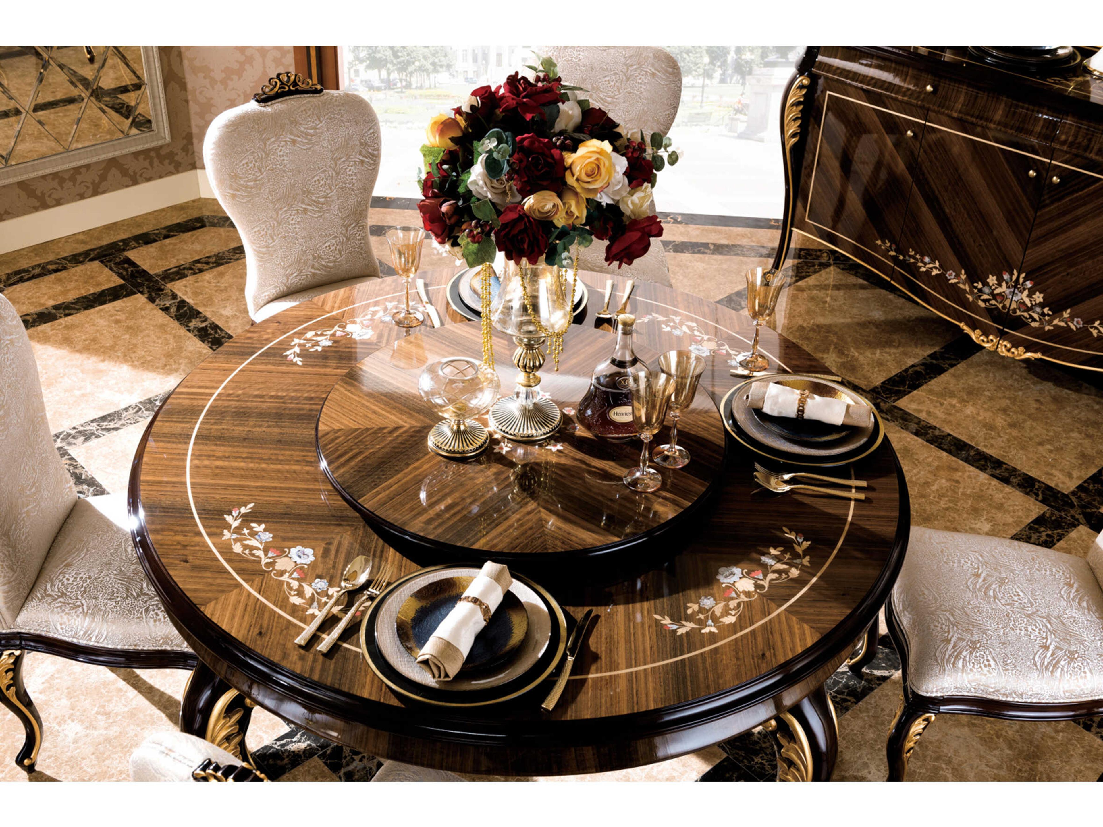 E-70 Round Wood Dining Table