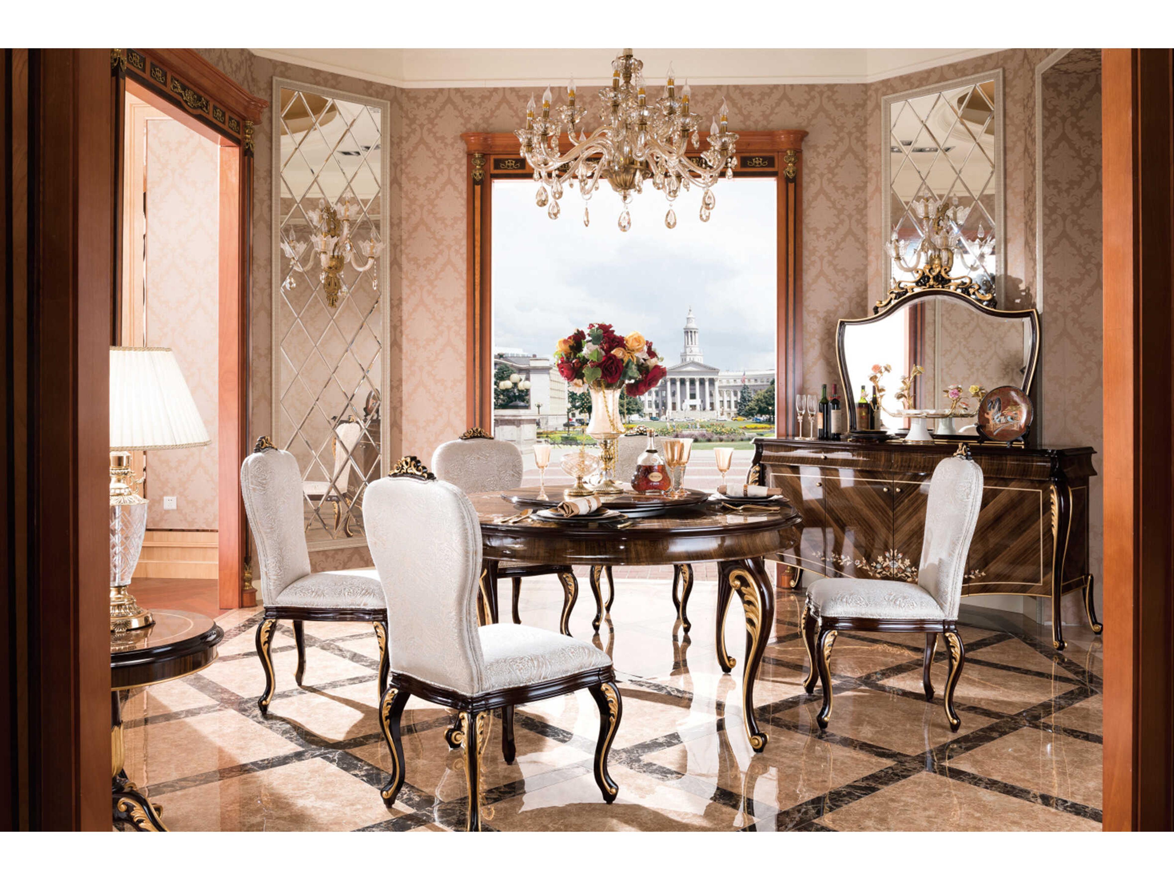 Infinity Furniture Import E-70 Round Wood Dining Table