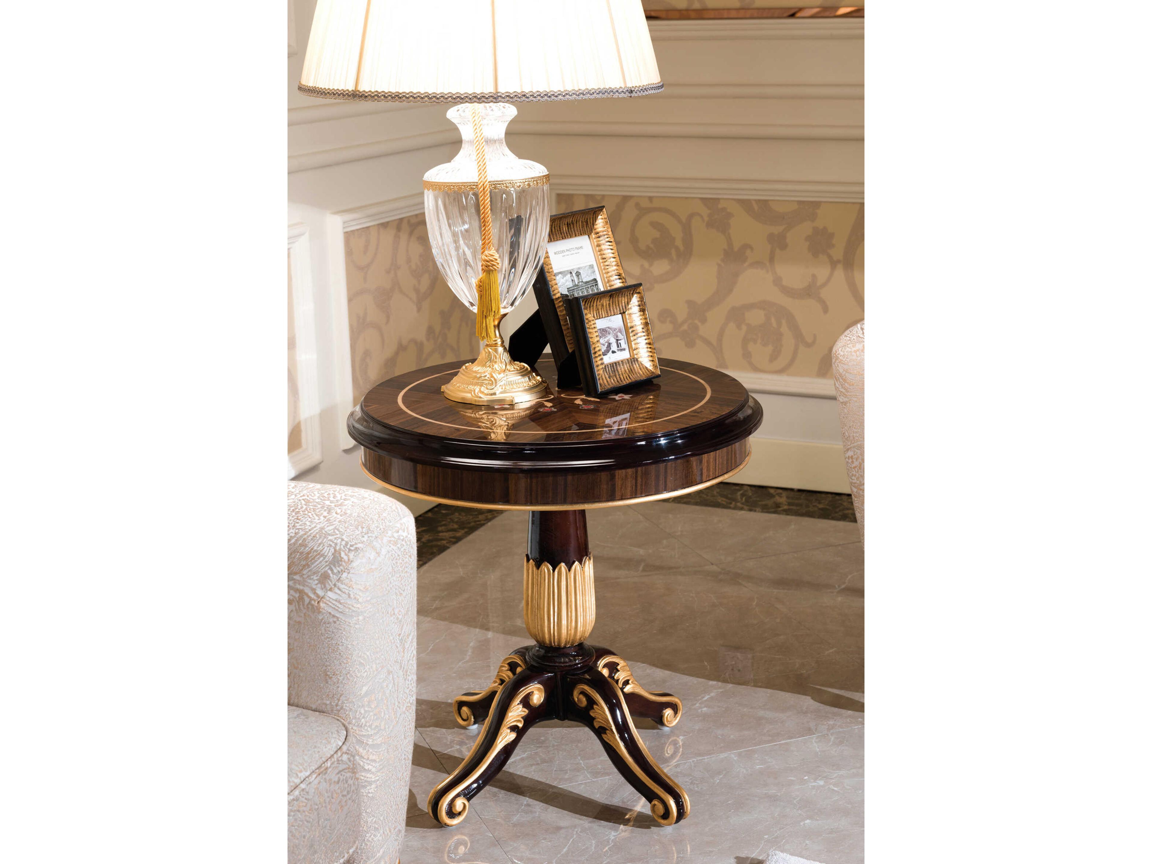 E-70 Round Wood End Table