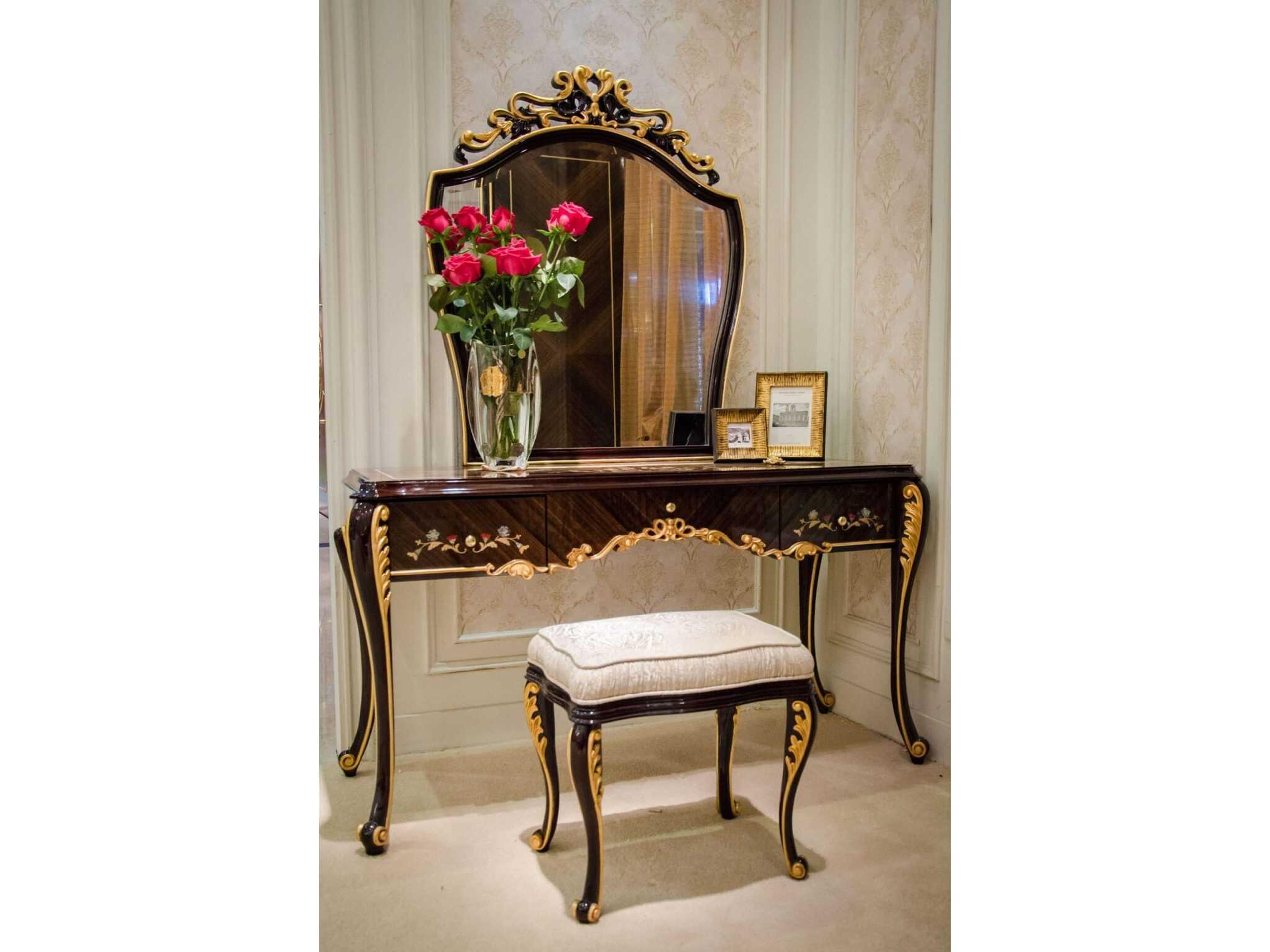 E-70 Walnut Wood Vanity Table