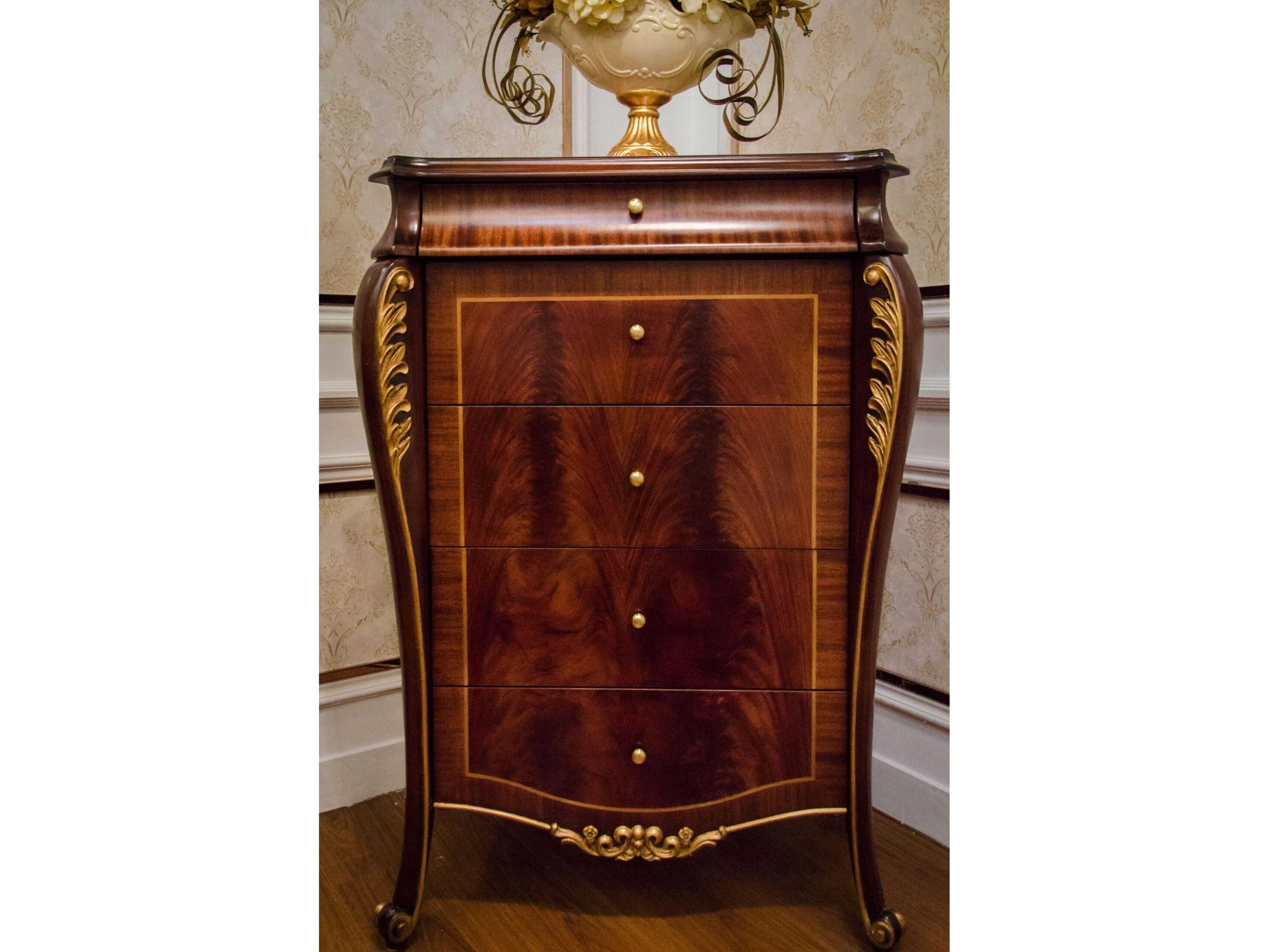 E-70 Brown Walnut Wood Accent Chest