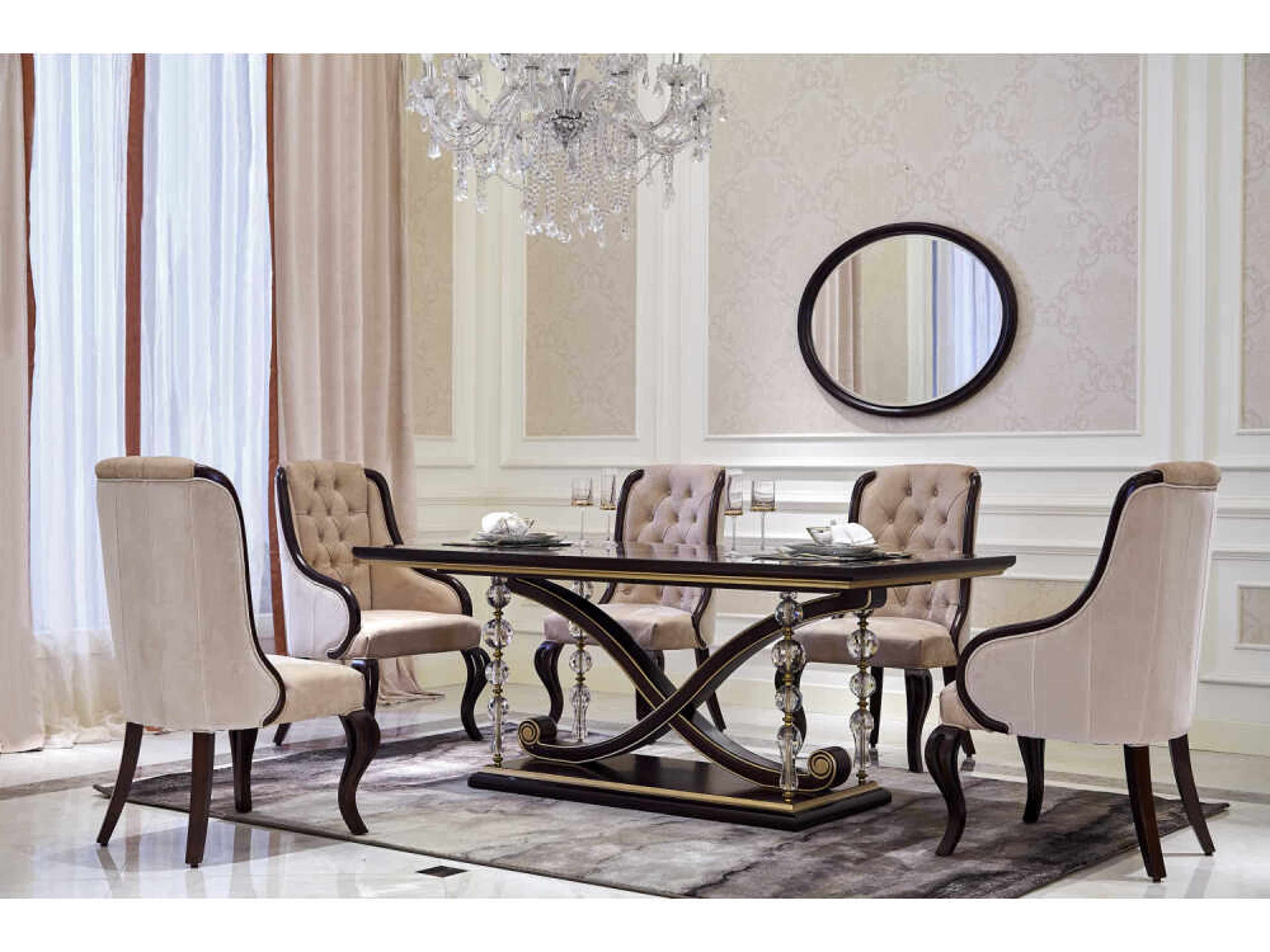 E-71 Walnut Wood Brown Upholstered Armless Dining Chair