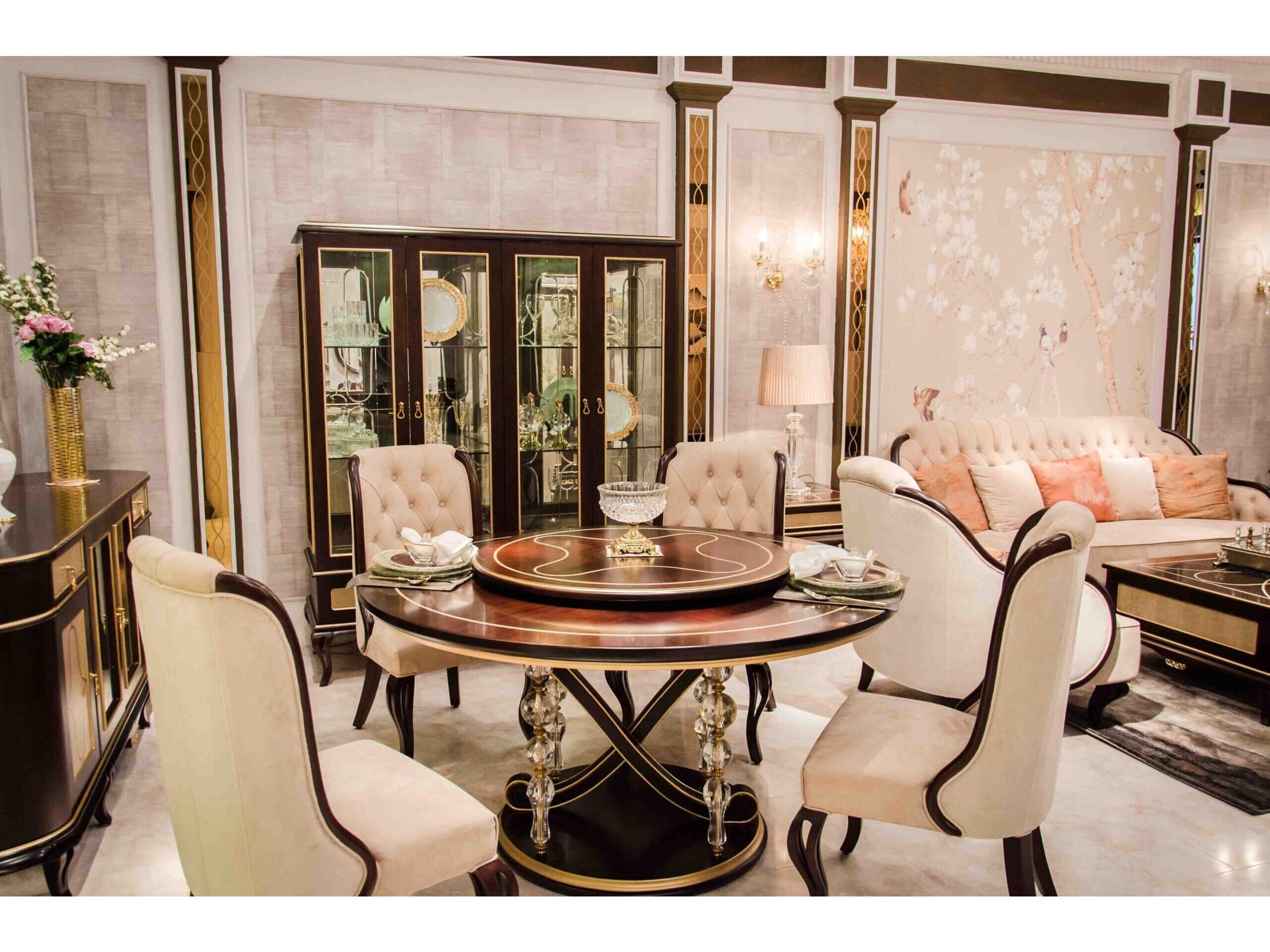 E-71 Walnut Wood Dining Room Set