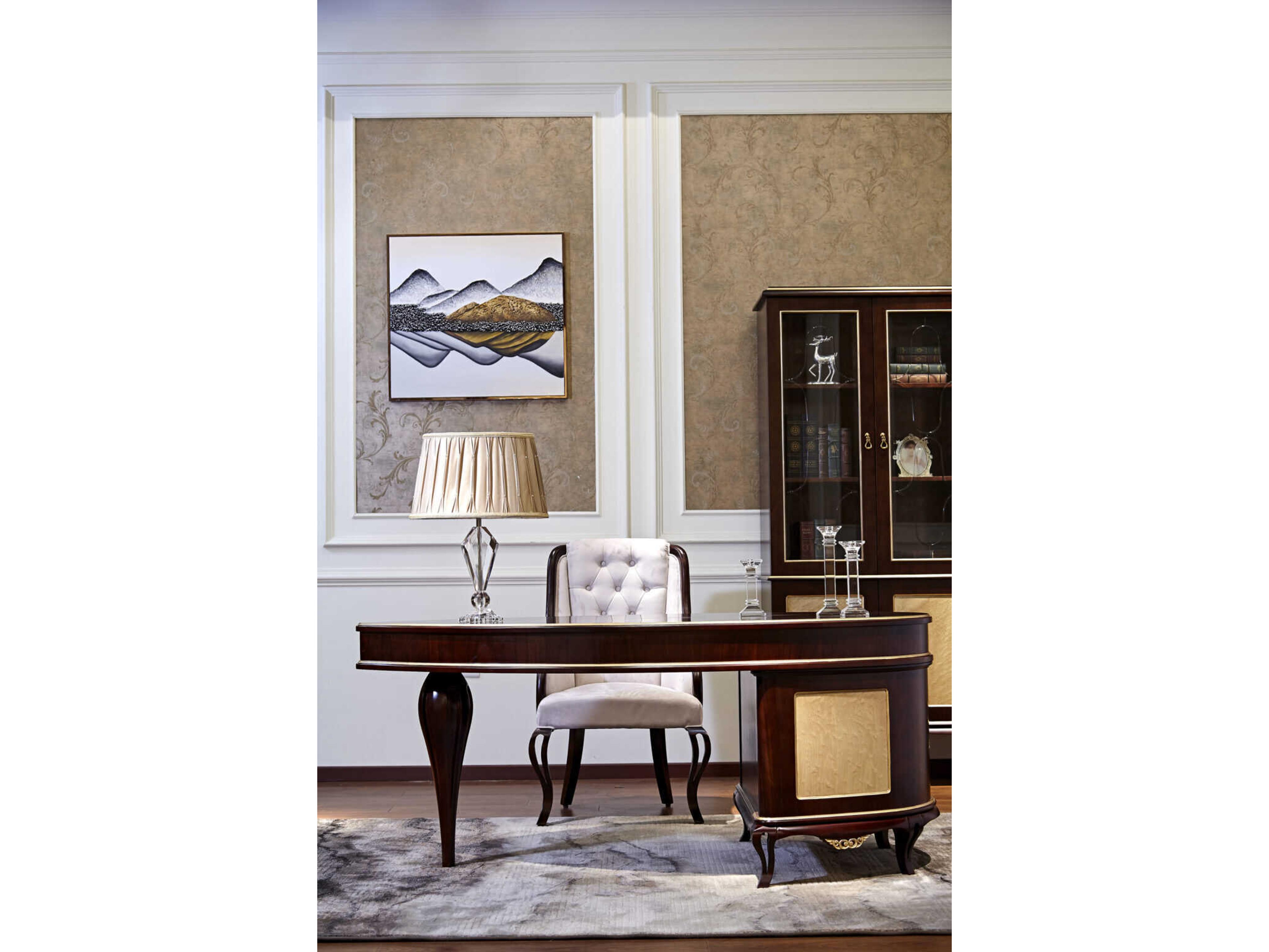 E-71 Brown Hardwood Executive Desk