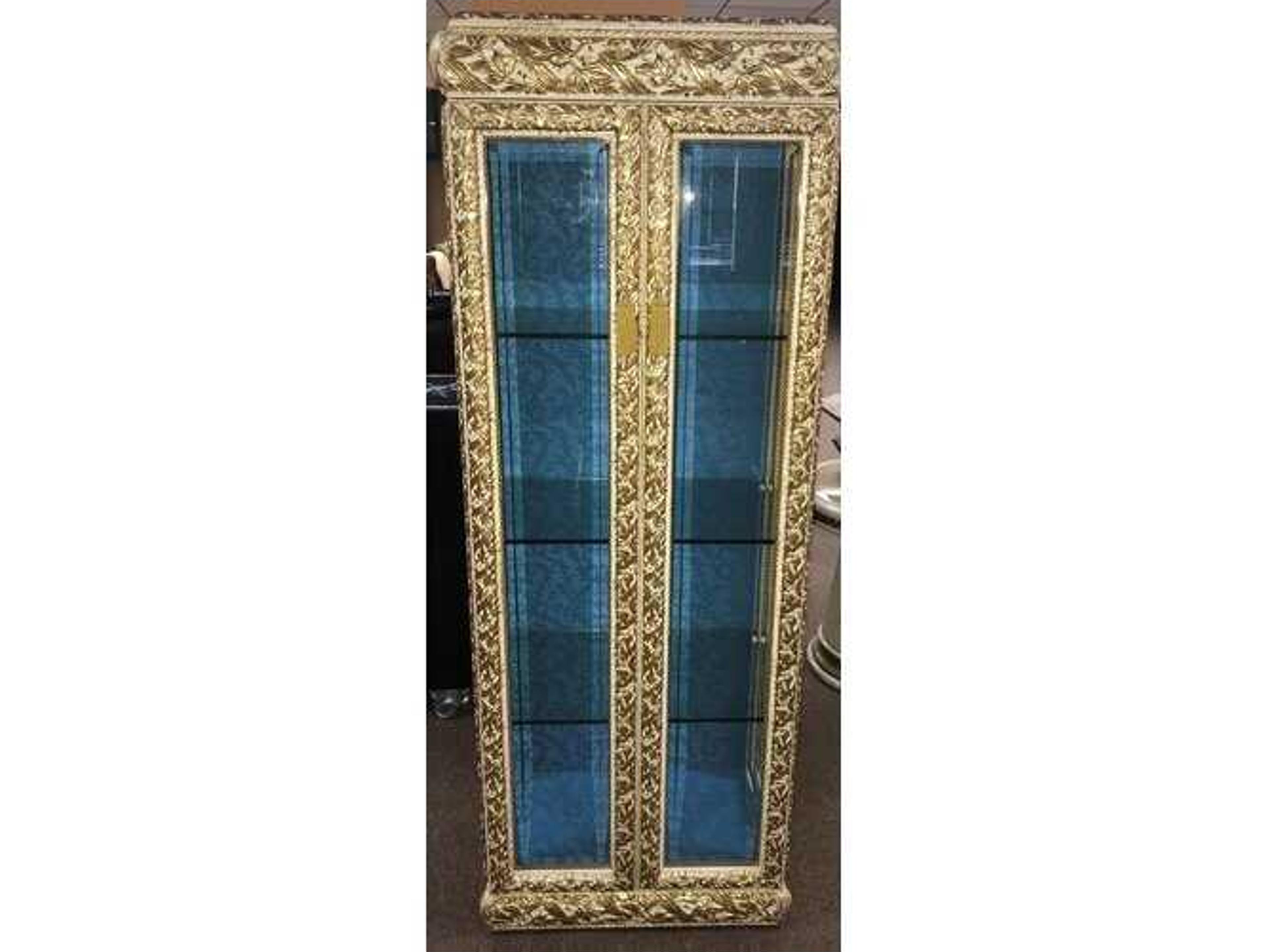 Fin Hardwood Display Cabinet