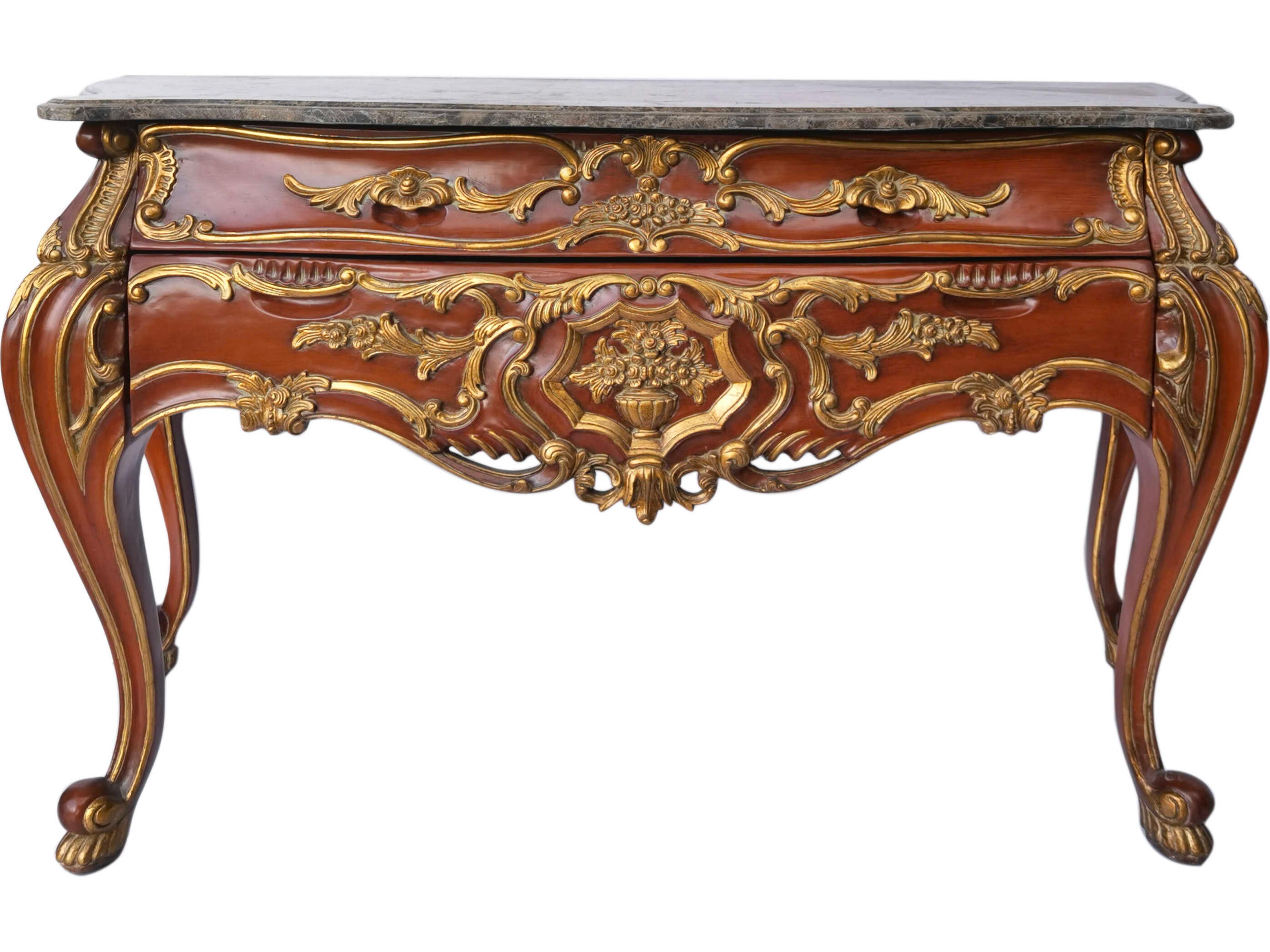 Fon Rectangular Marble Console Table