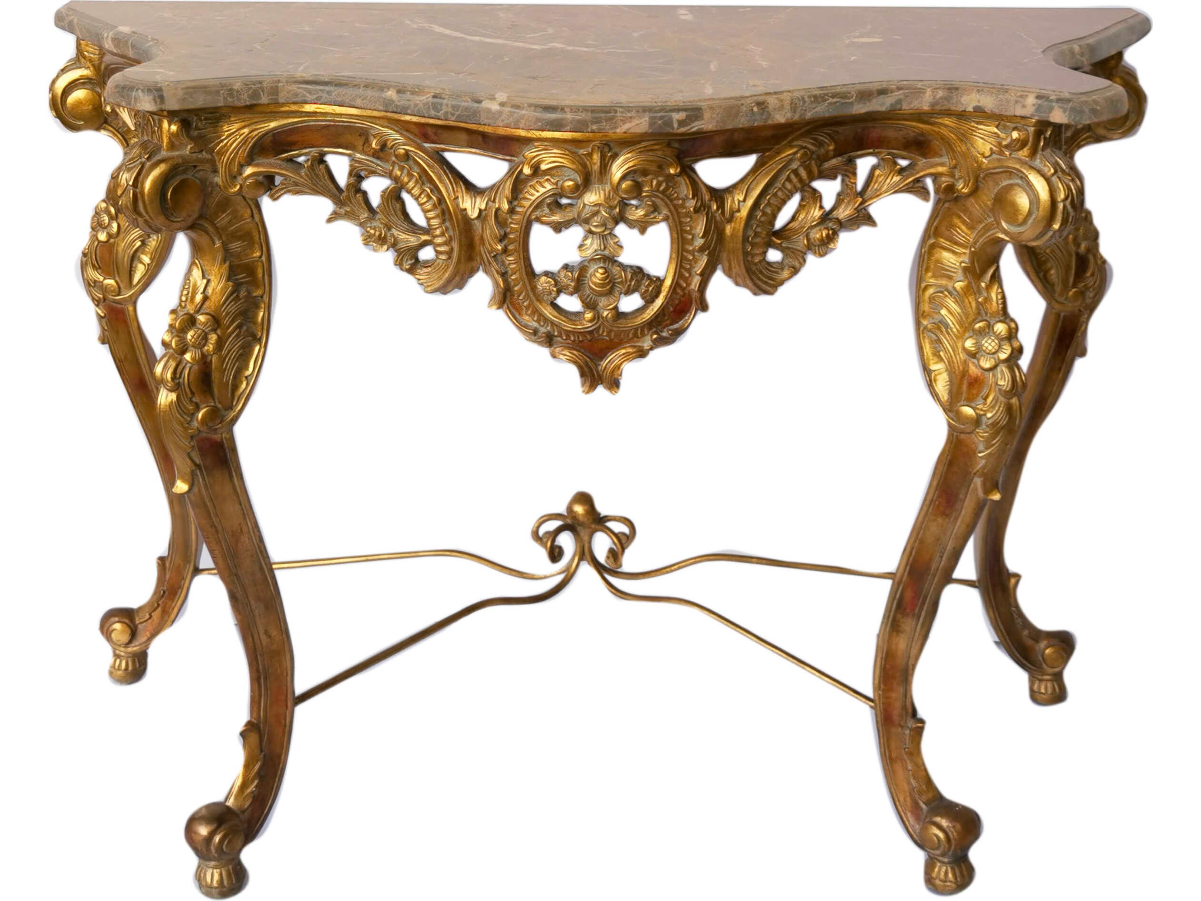 Fon Rectangular Marble Console Table