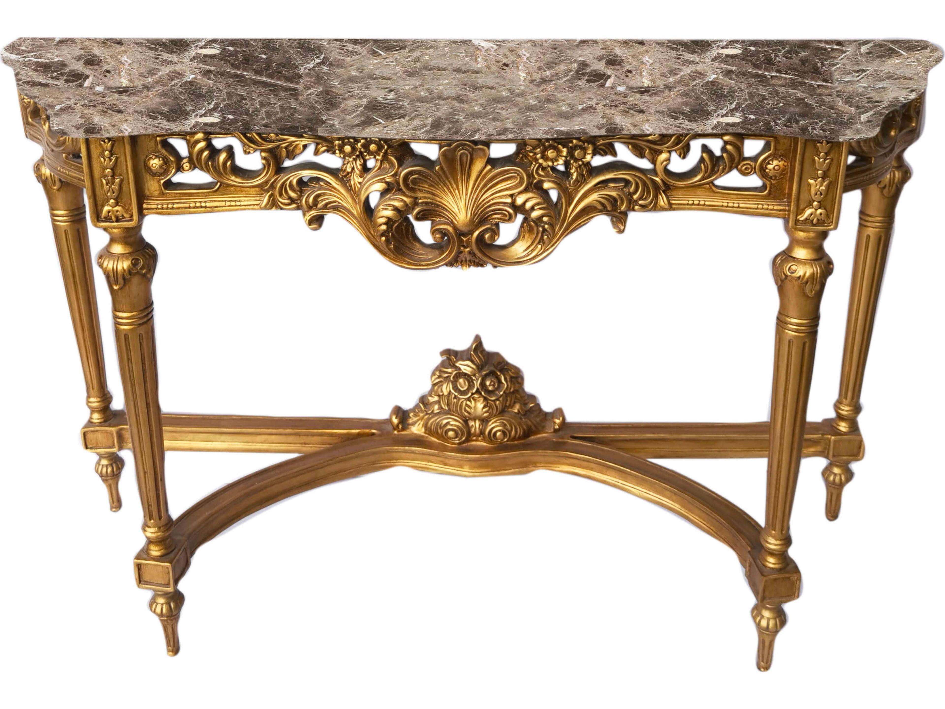 Fon Rectangular Marble Console Table