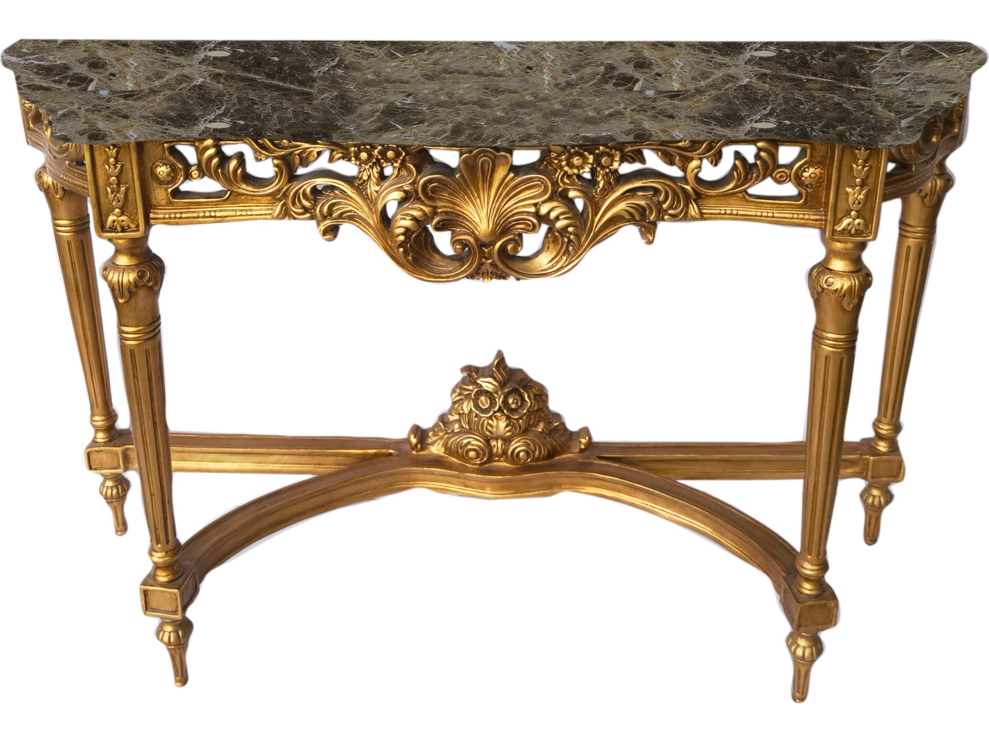 Fon Rectangular Marble Console Table