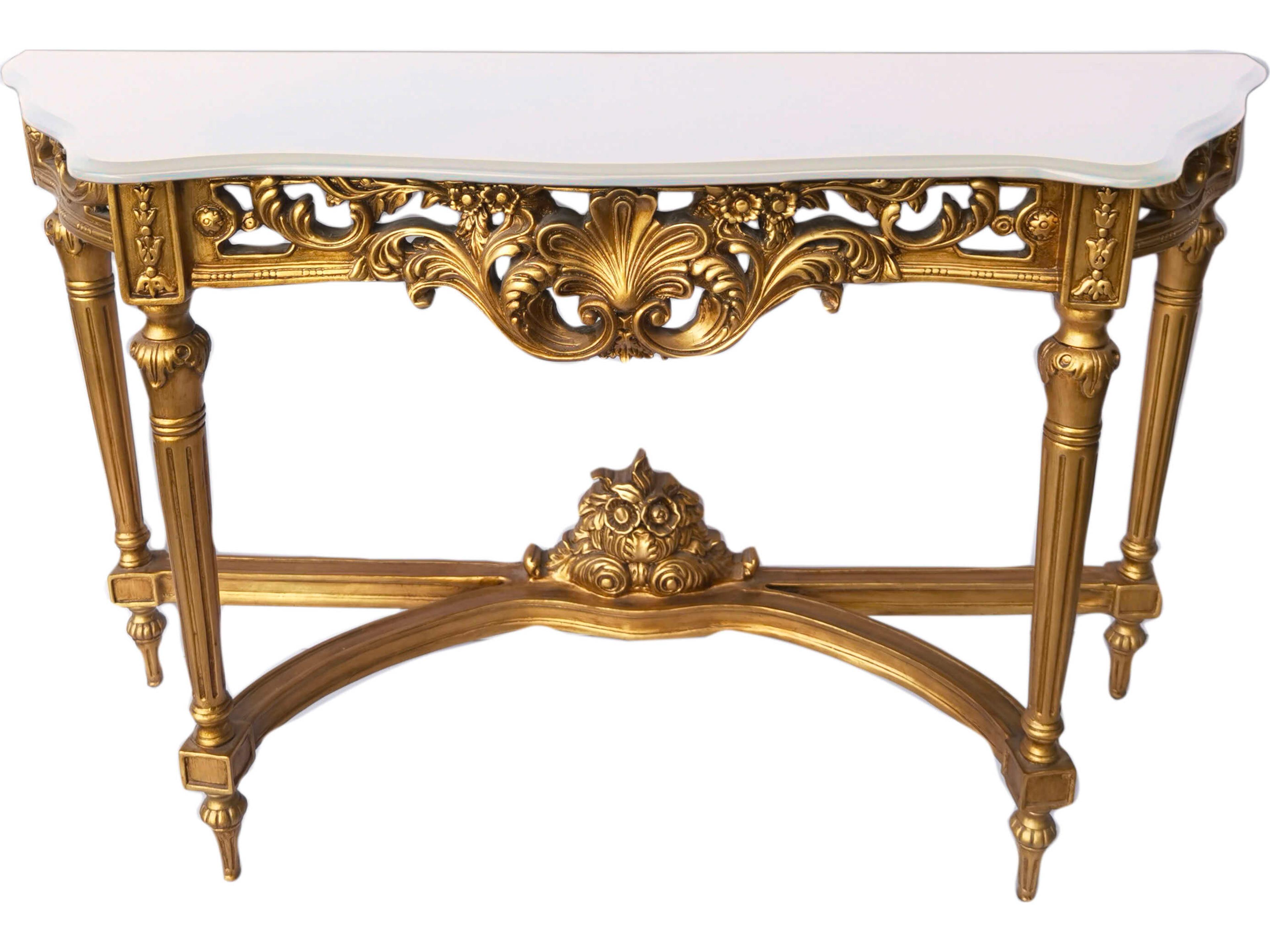 Fon Rectangular Marble Console Table