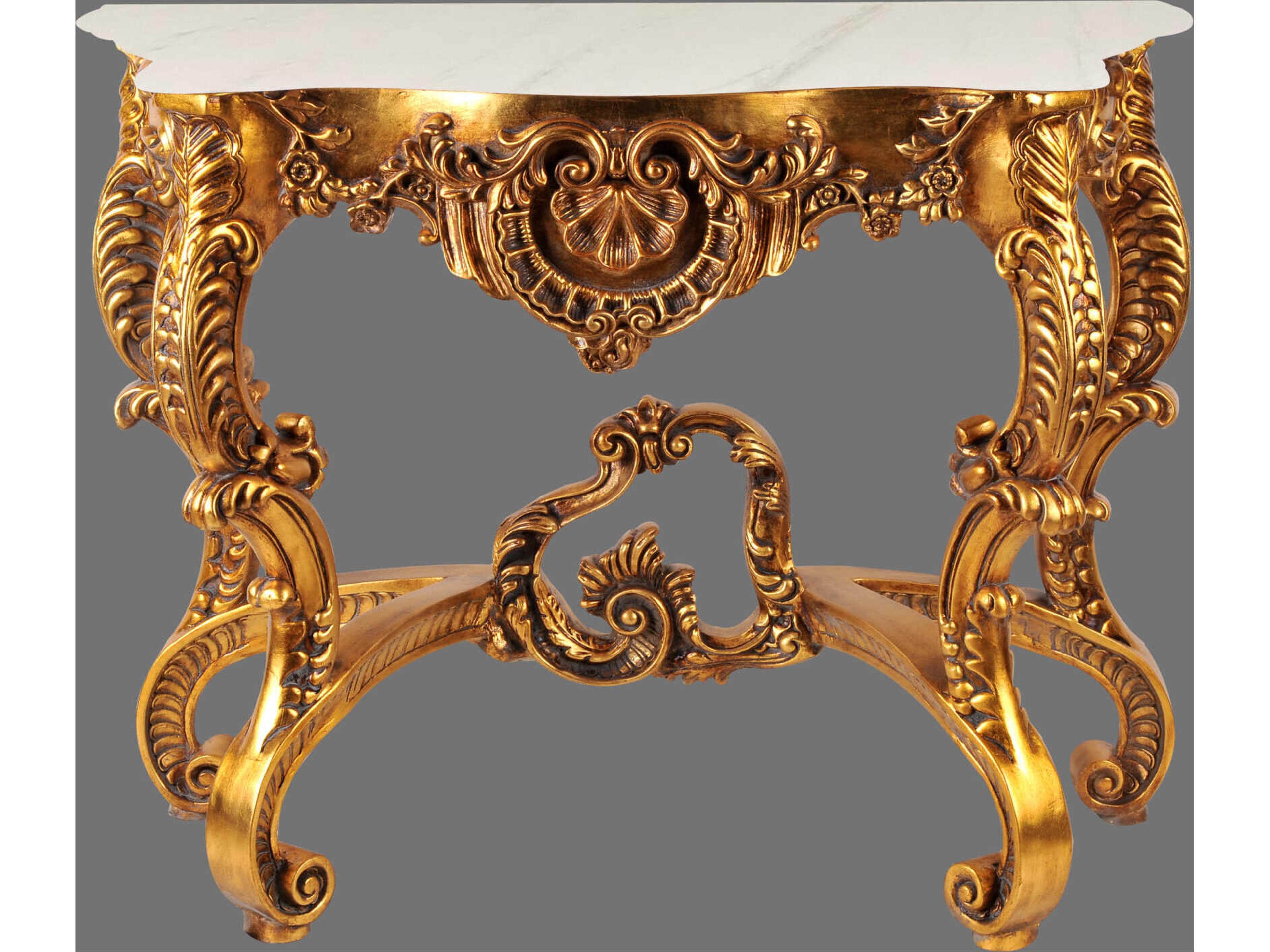 Fon Rectangular Marble Console Table