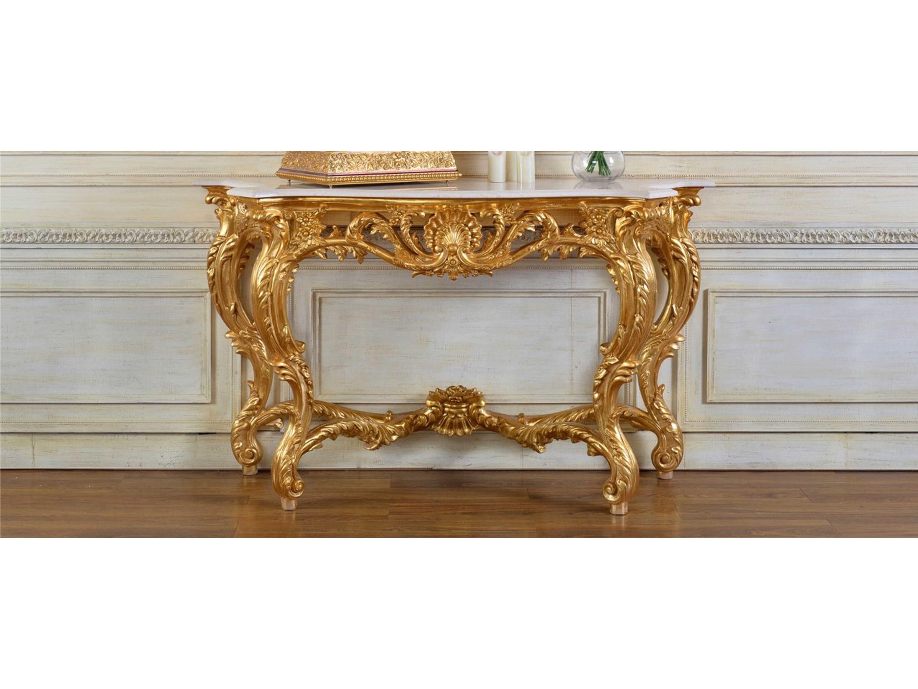 Fon Rectangular Marble Console Table
