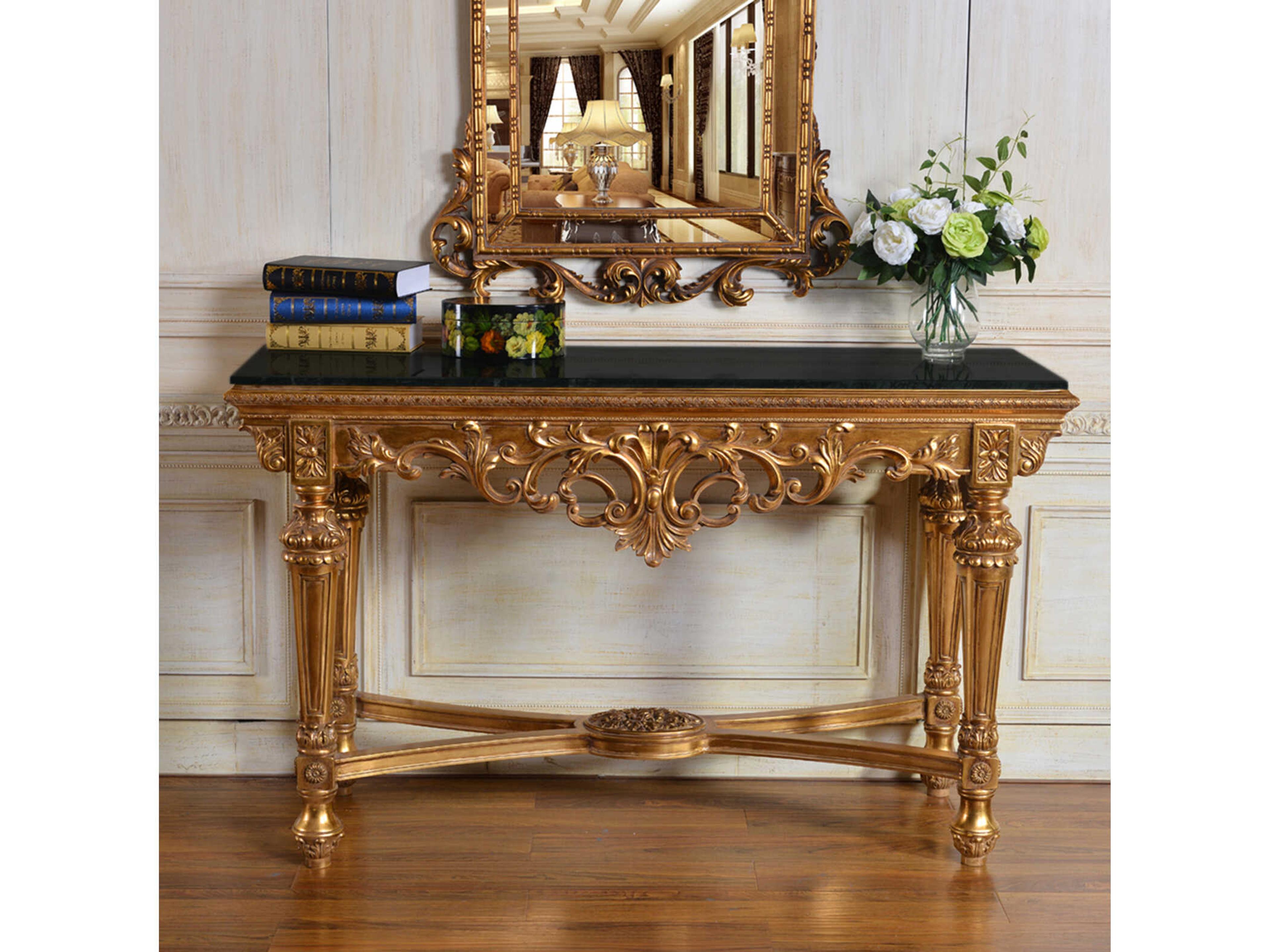 Fon Rectangular Marble Console Table