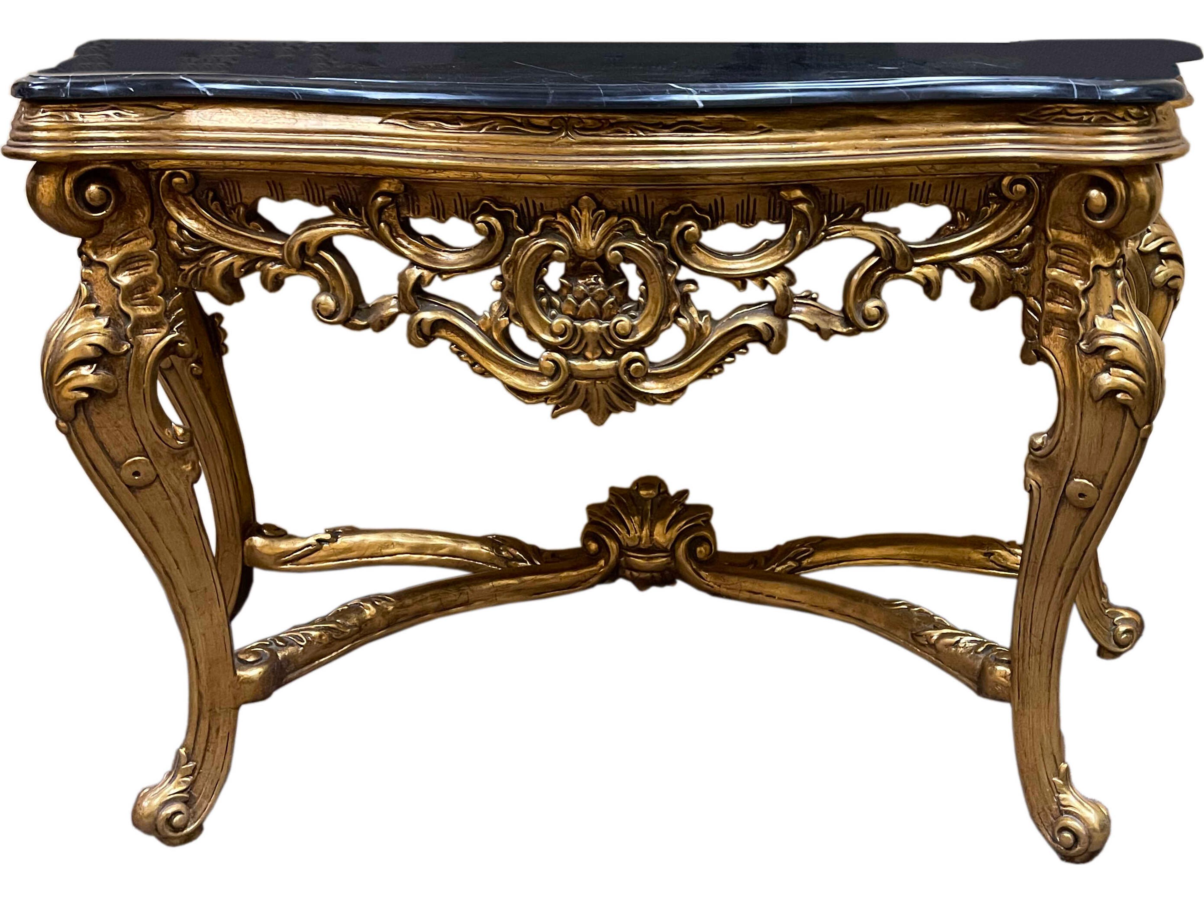 Fon Rectangular Marble Console Table