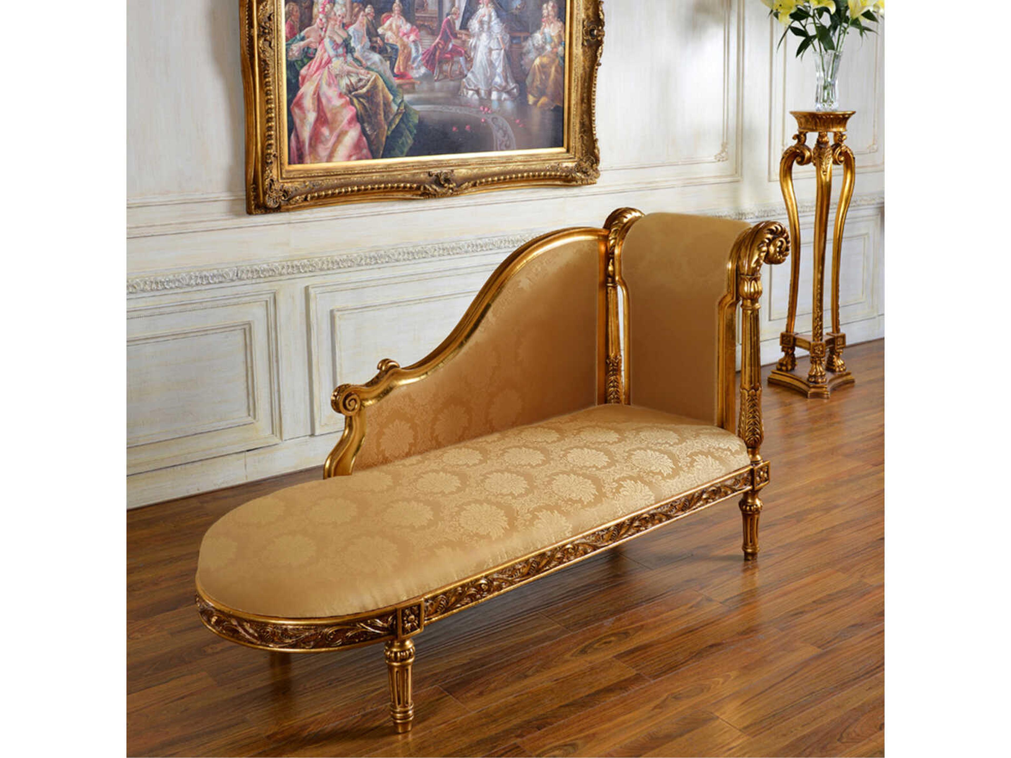 Fon Gold Upholstered Chaise