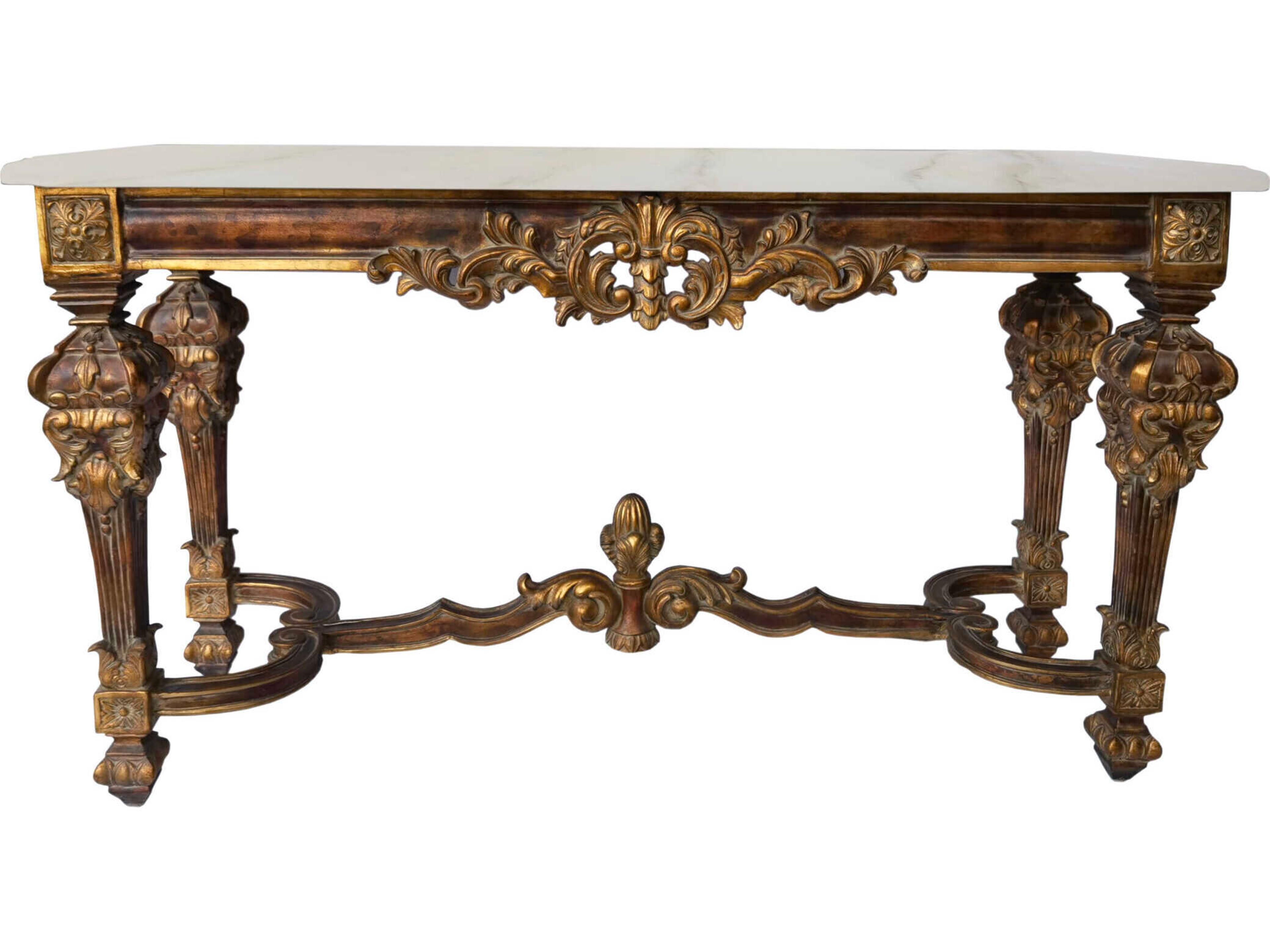 Fon Rectangular Marble Console Table