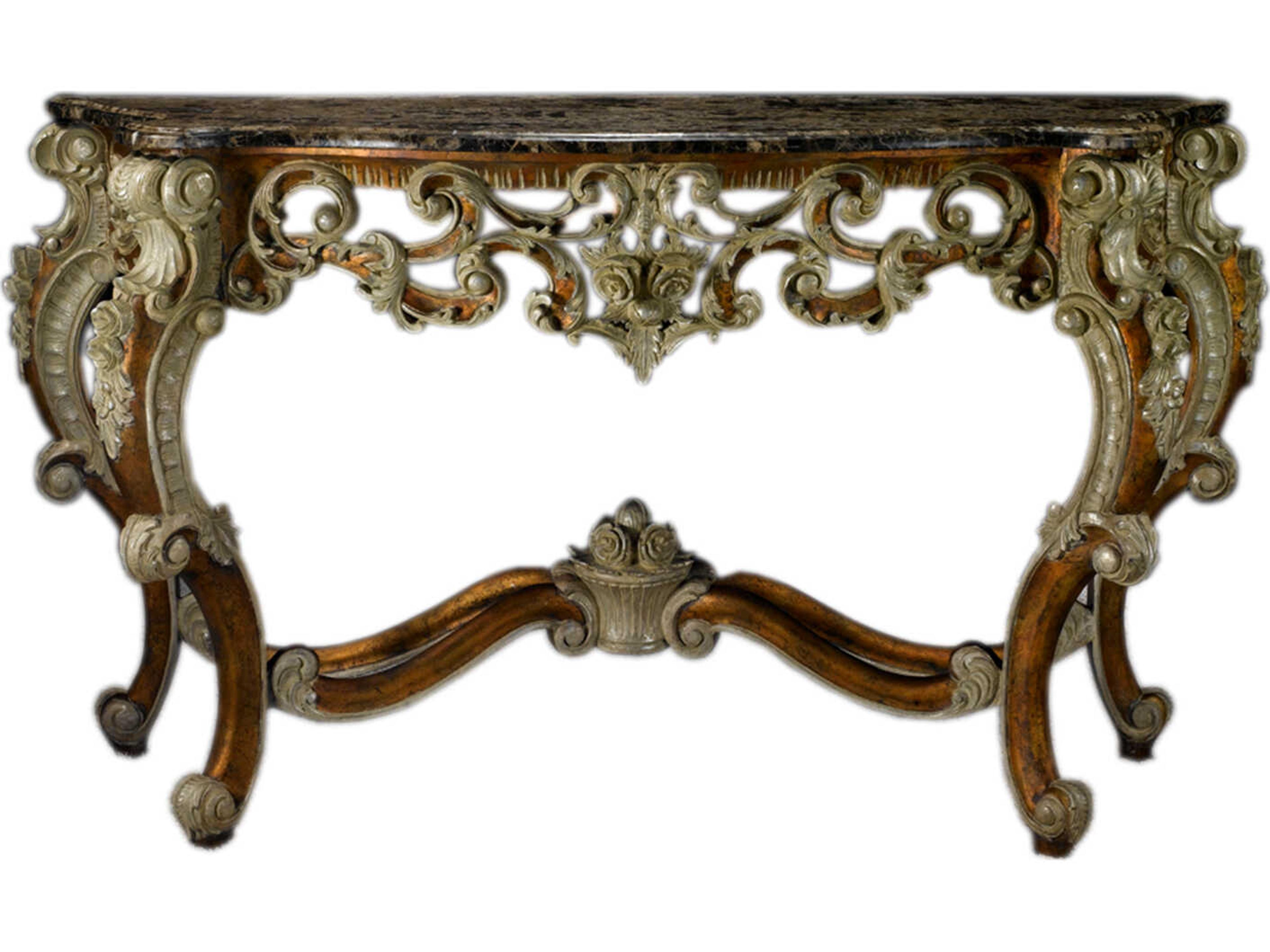 Fon Rectangular Marble Console Table