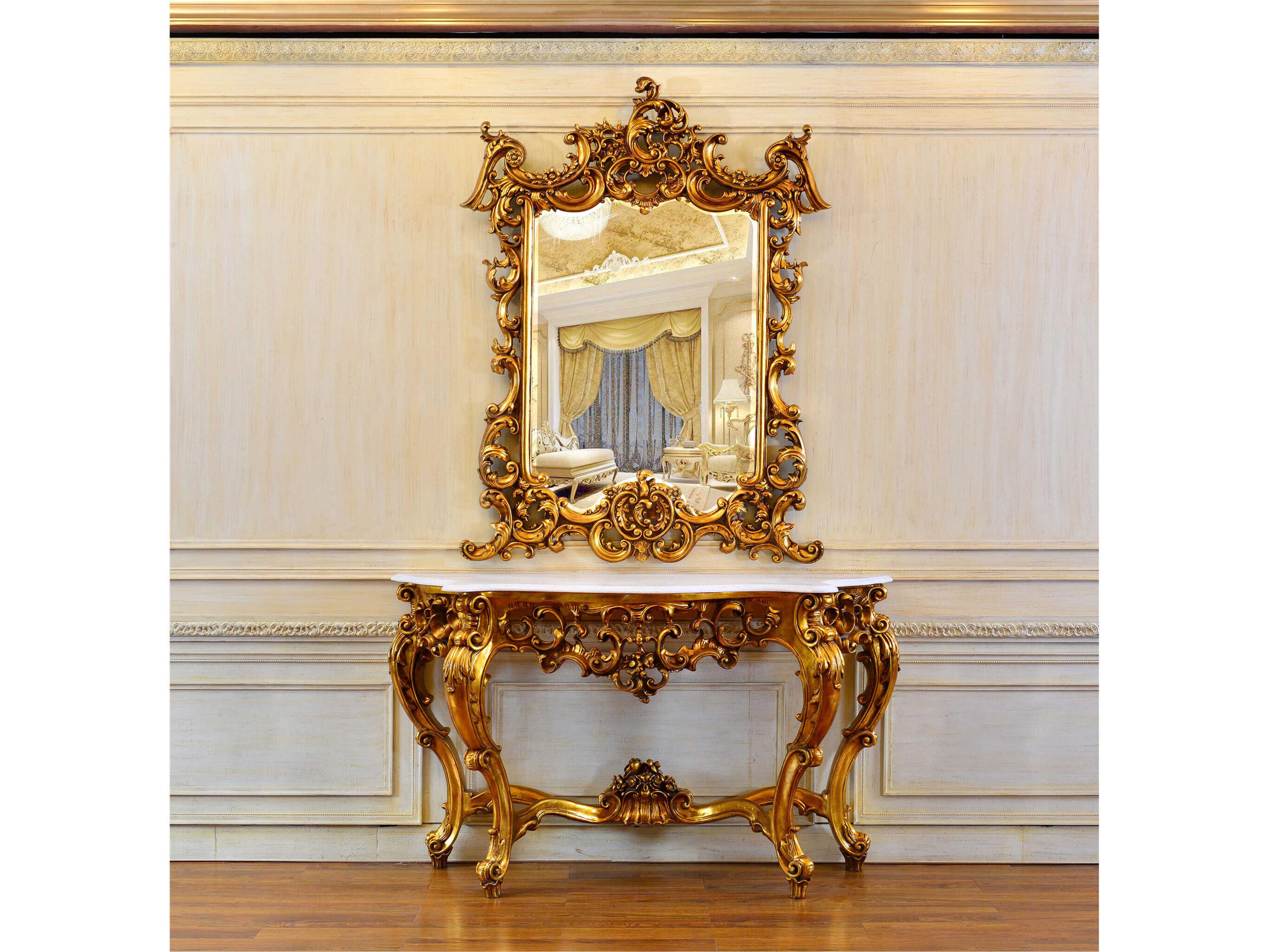 Fon Rectangular Marble Console Table