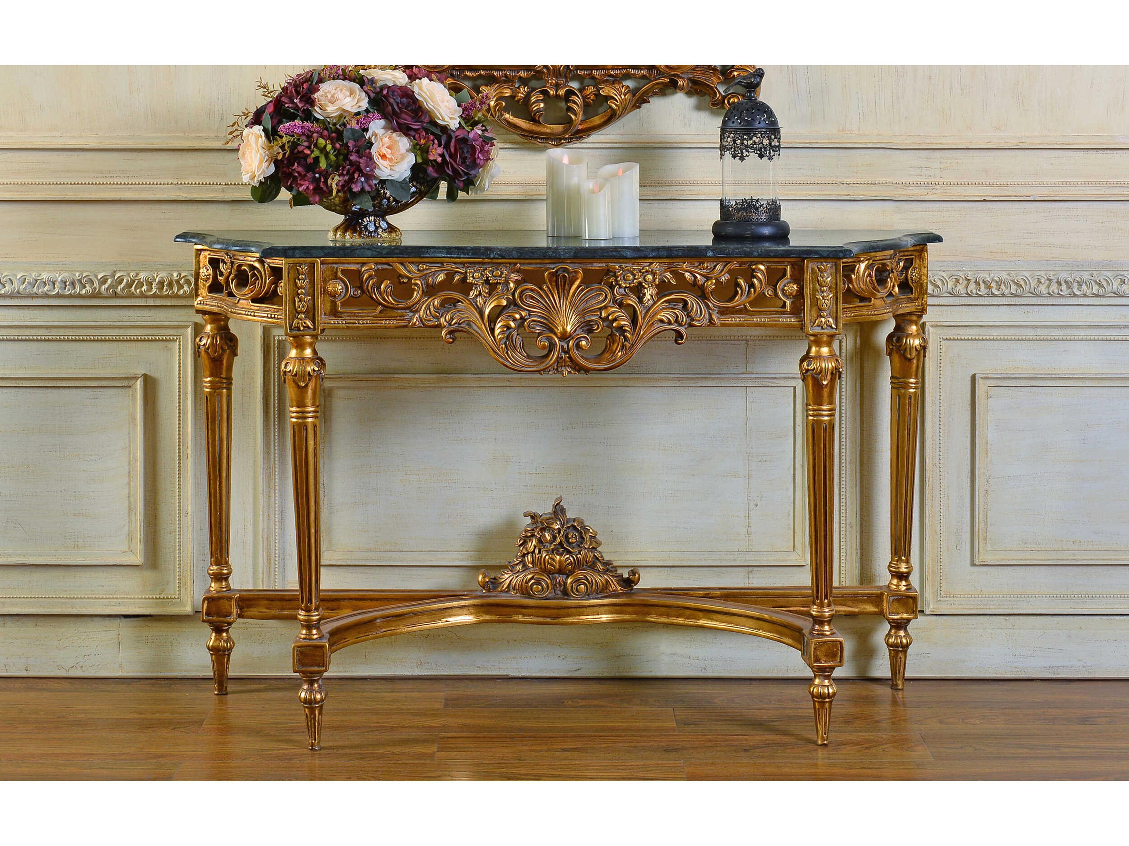 Fon Rectangular Marble Console Table