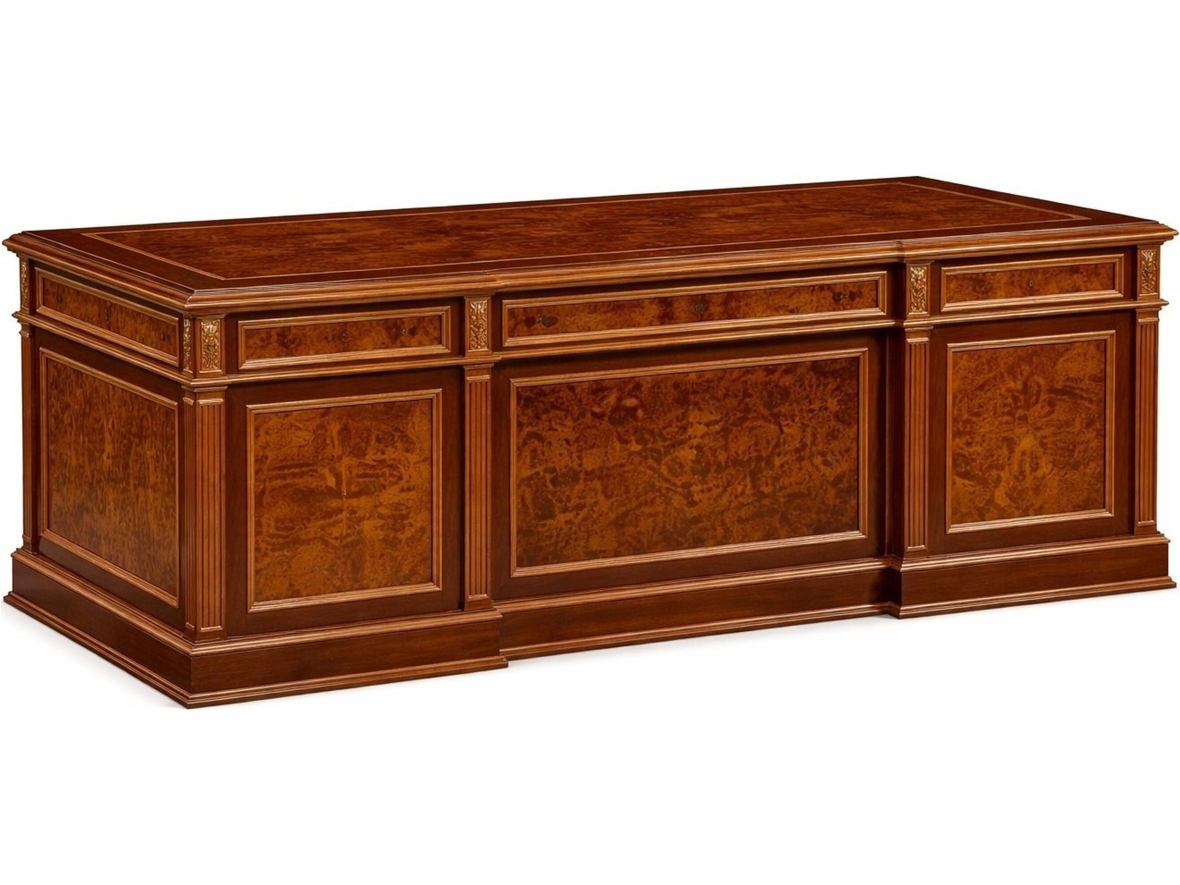 Ho Brown Solid Wood Executive Desk