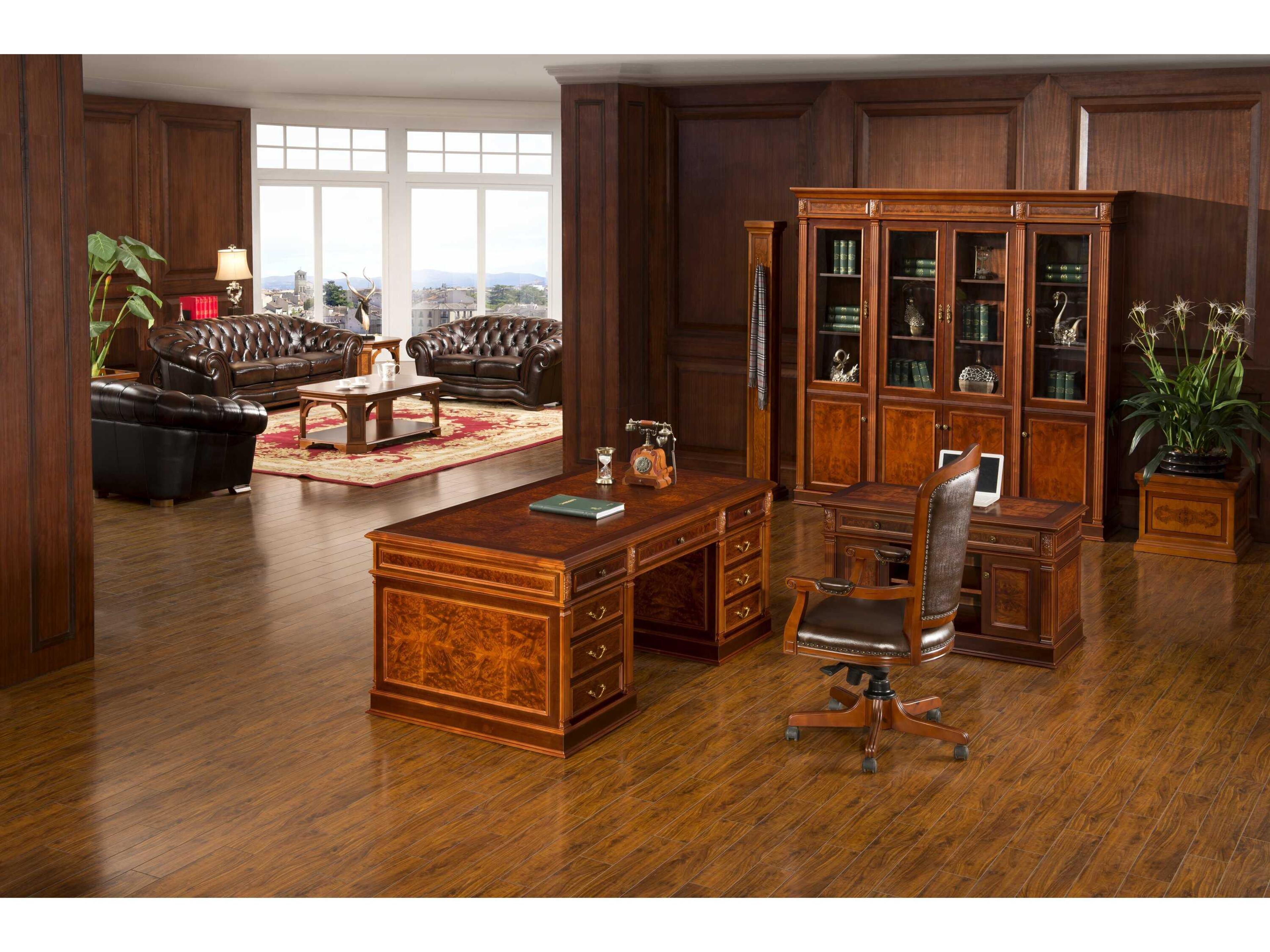 Infinity Furniture Import Ho Brown Solid Wood Executive Desk
