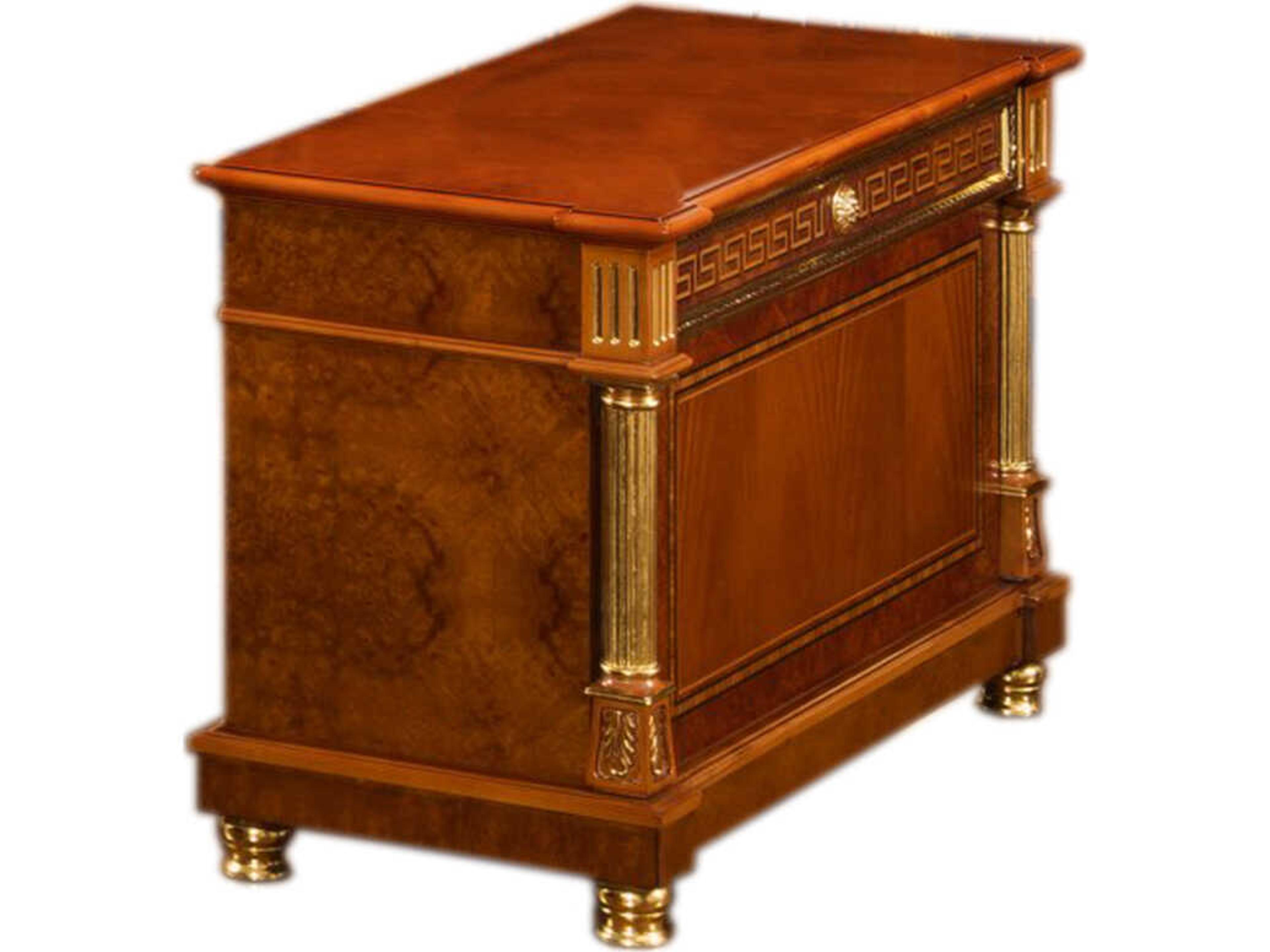 Ho Rectangular Faux Leather End Table