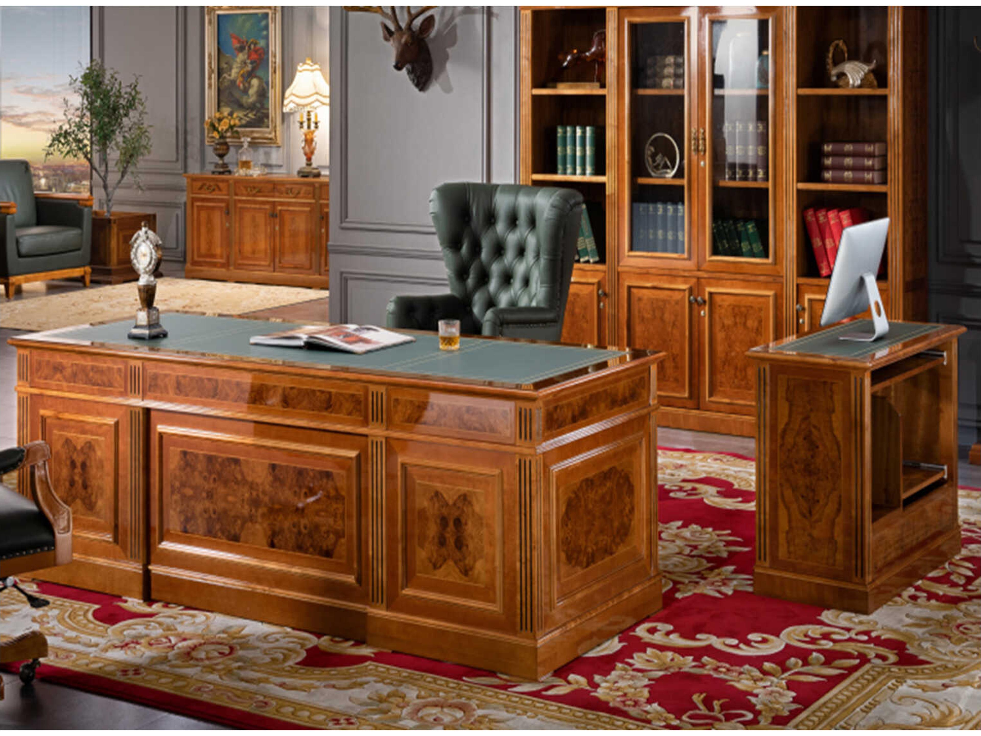 Ho Brown Solid Wood Executive Desk
