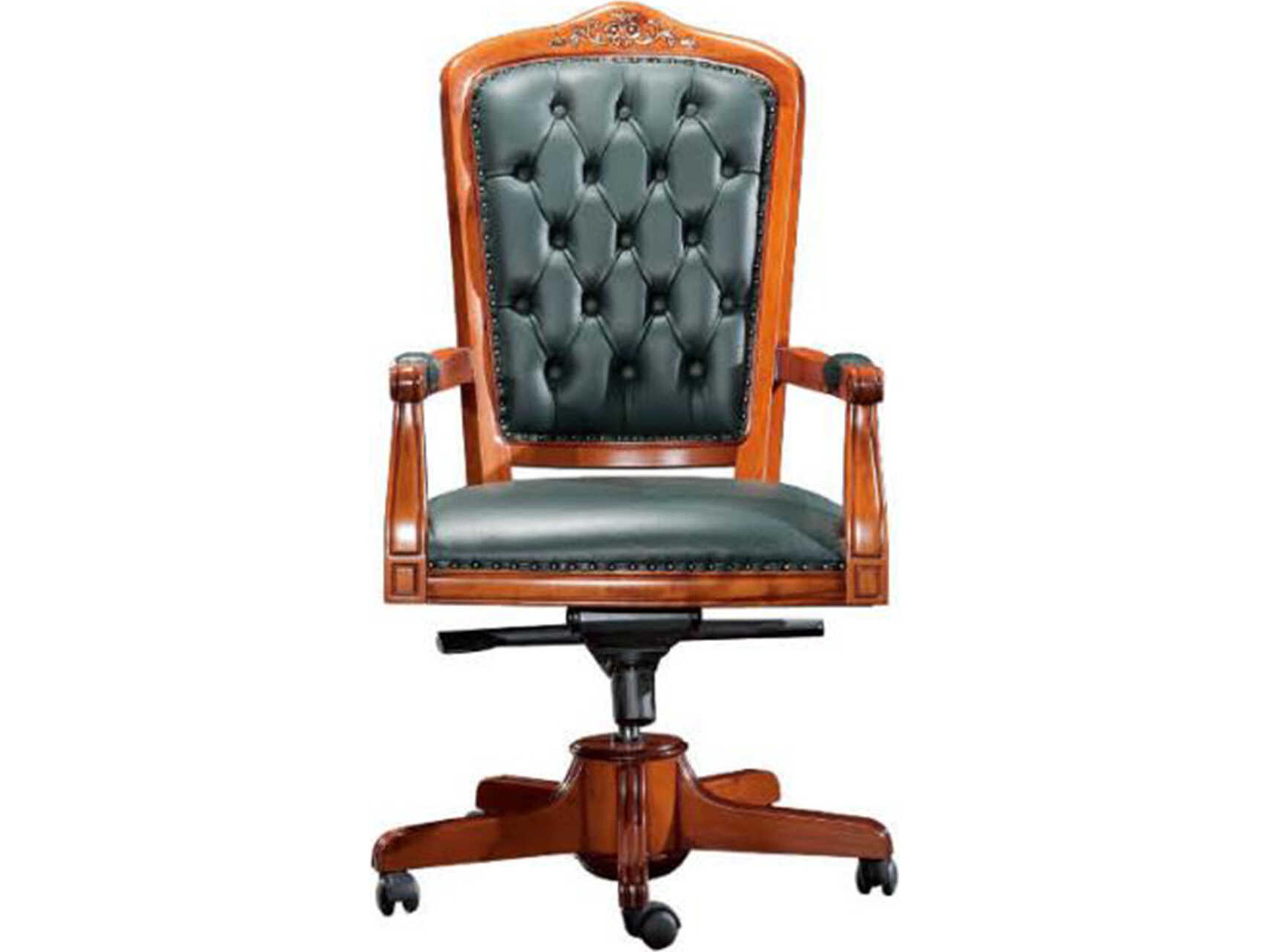 Ho Brown Leather Swivel Executive Desk Chair