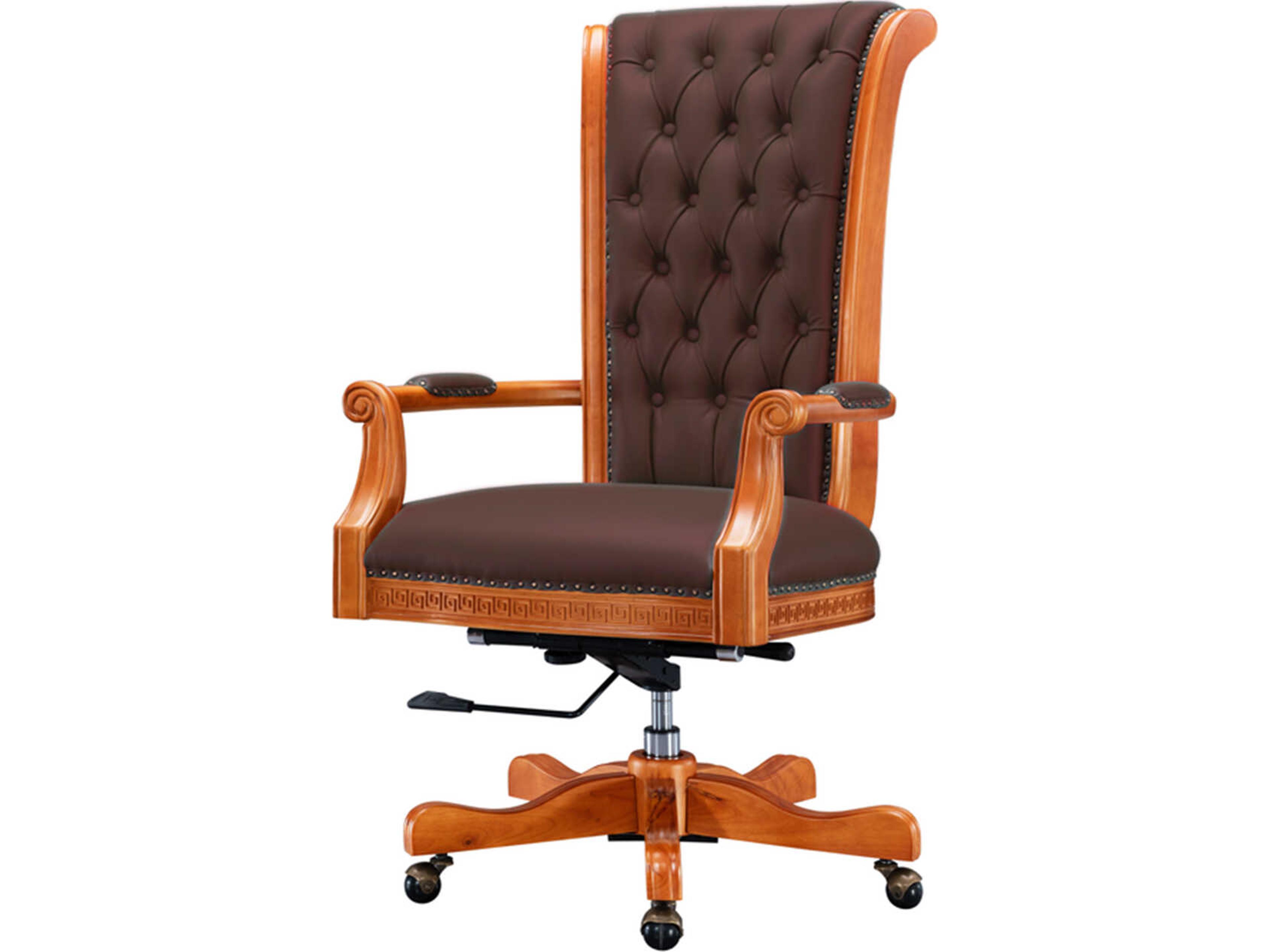 Ho Brown Upholstered Adjustable Executive Desk Chair