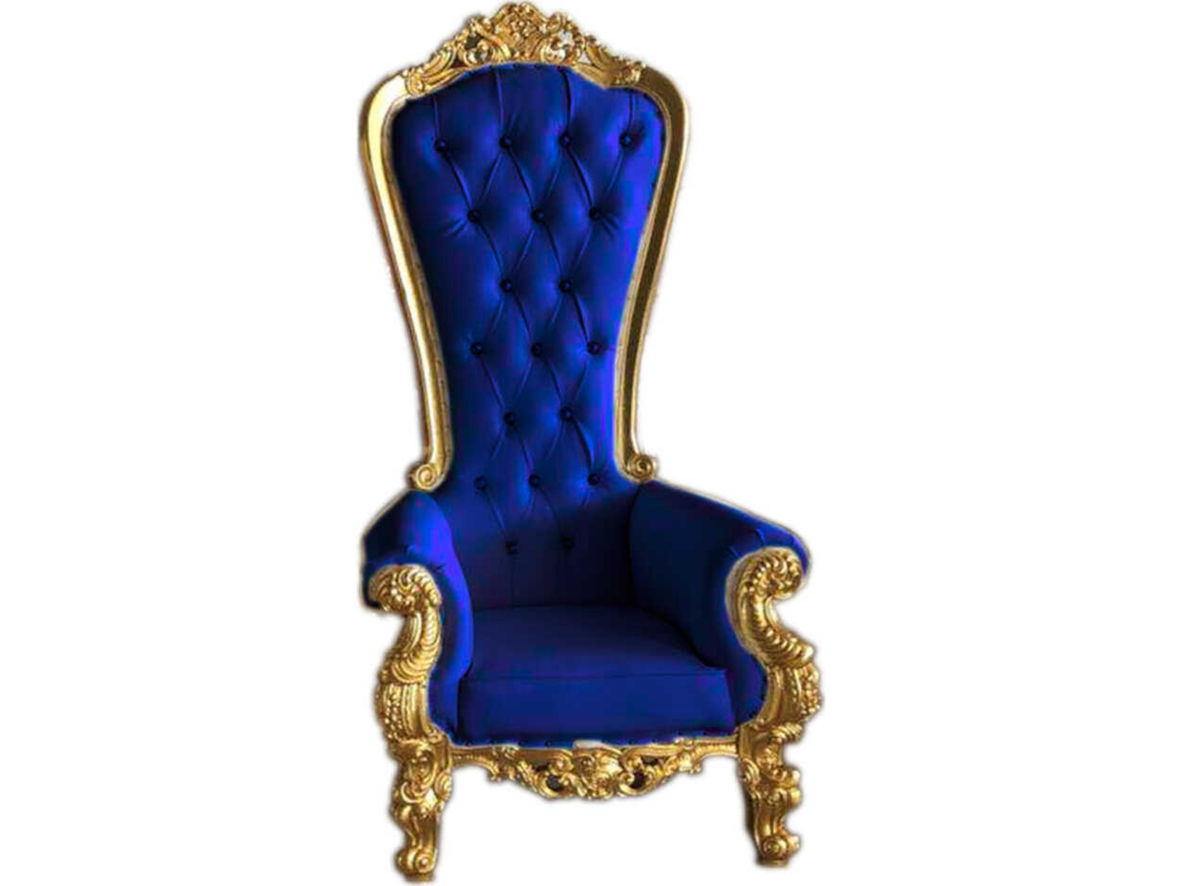 Inf Blue Velvet Club Chair