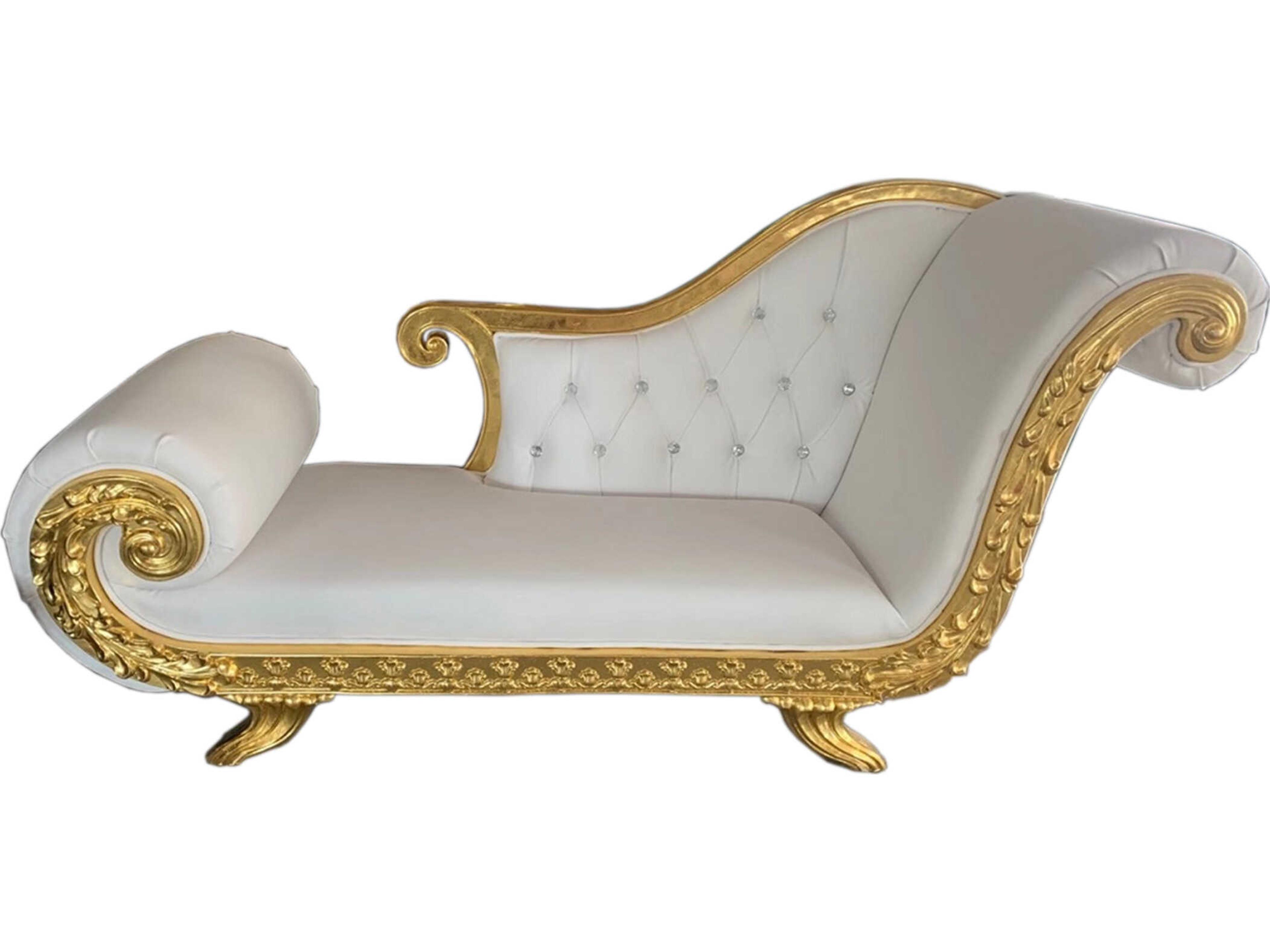 Inf White Upholstered Chaise