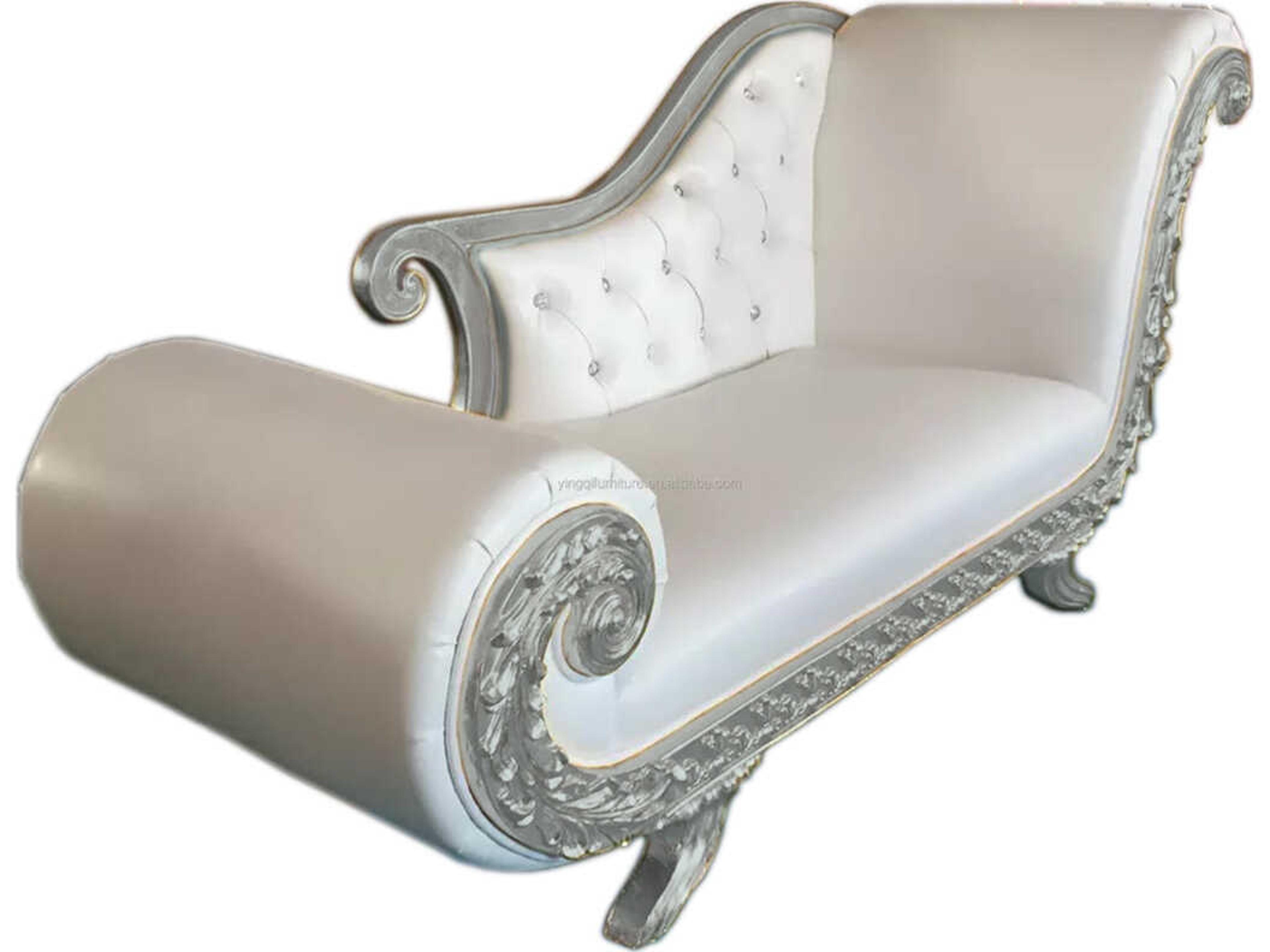Inf Silver Upholstered Chaise