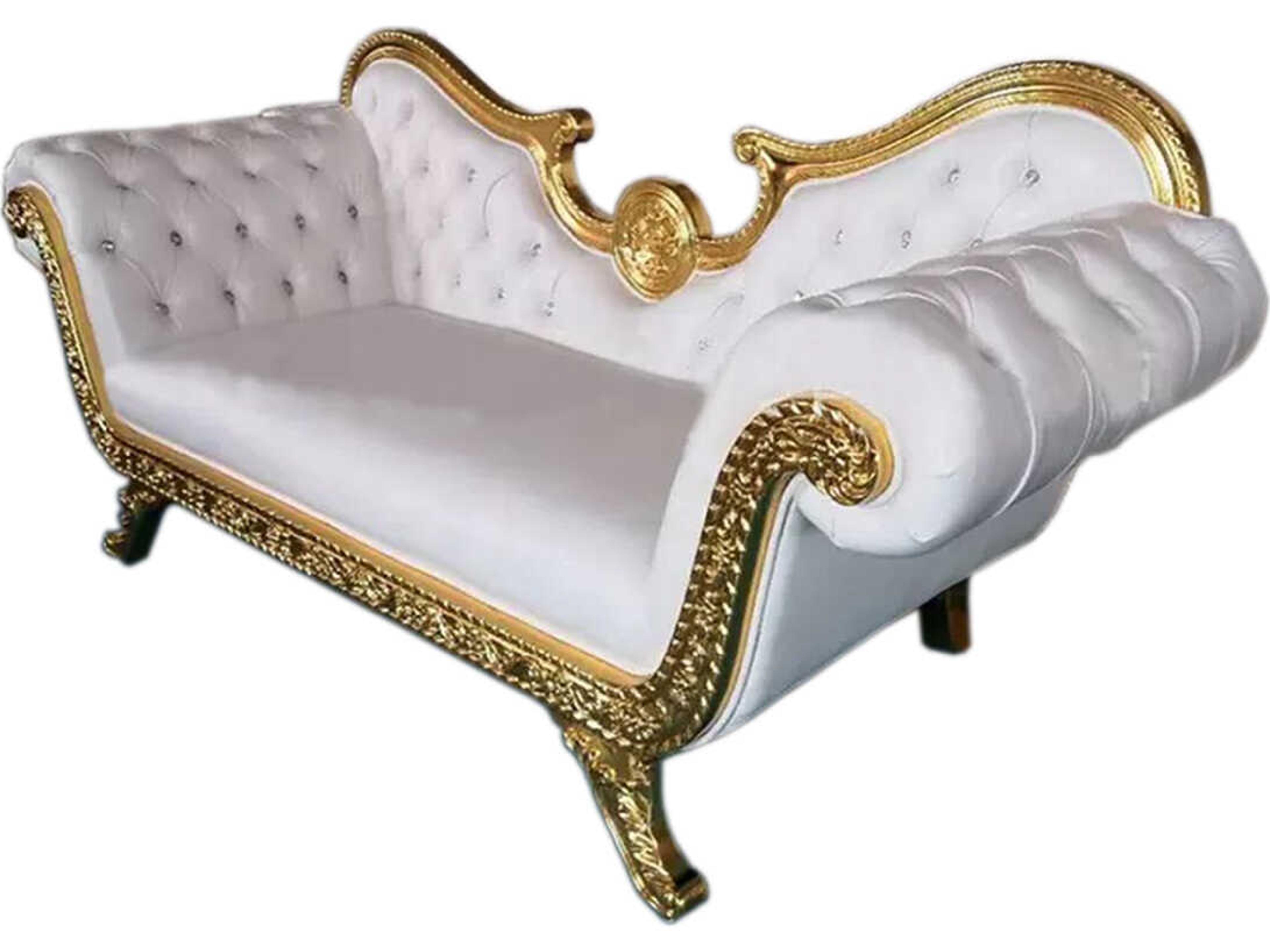 Inf White Upholstered Chaise