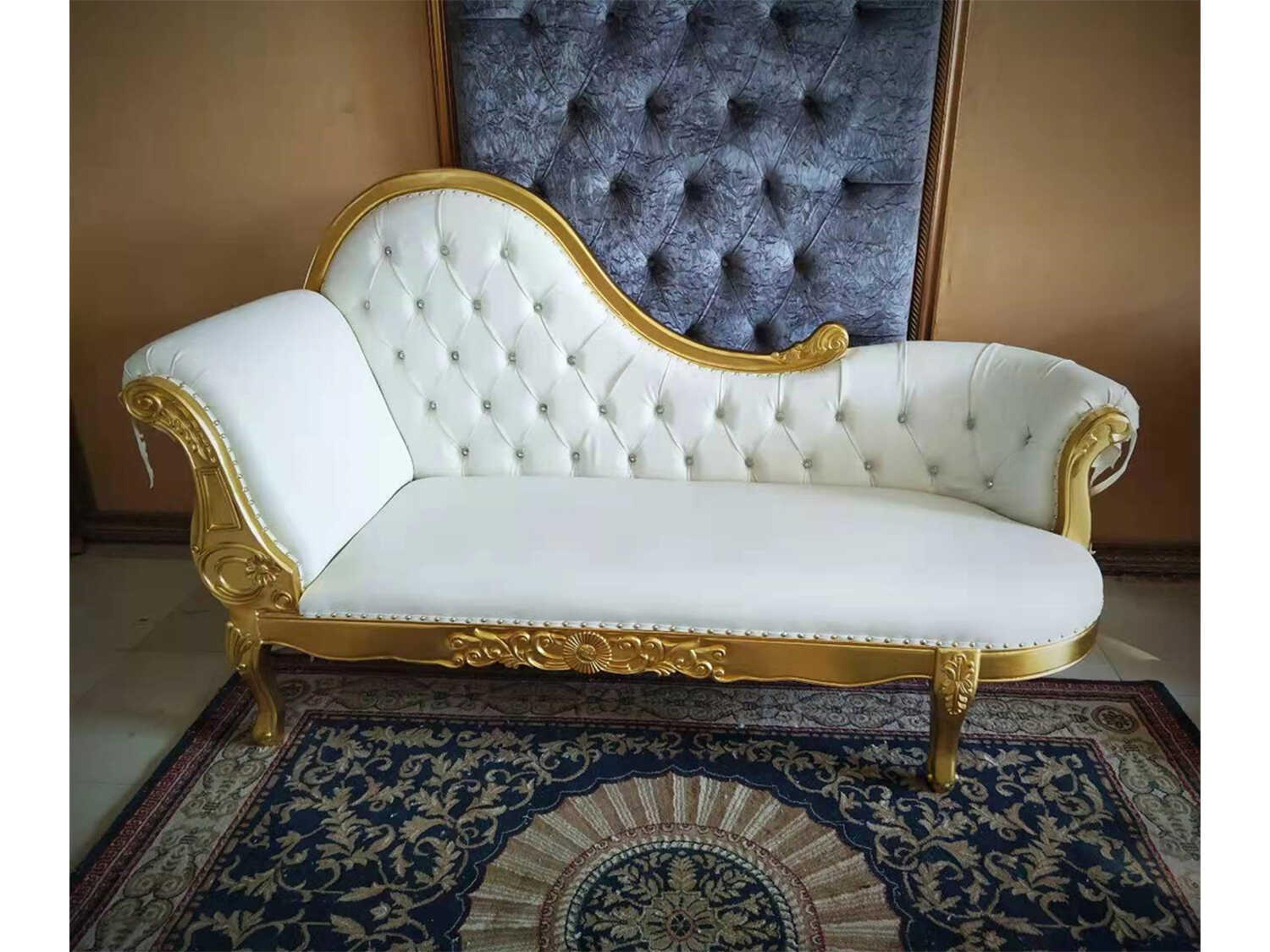 Inf White Upholstered Chaise