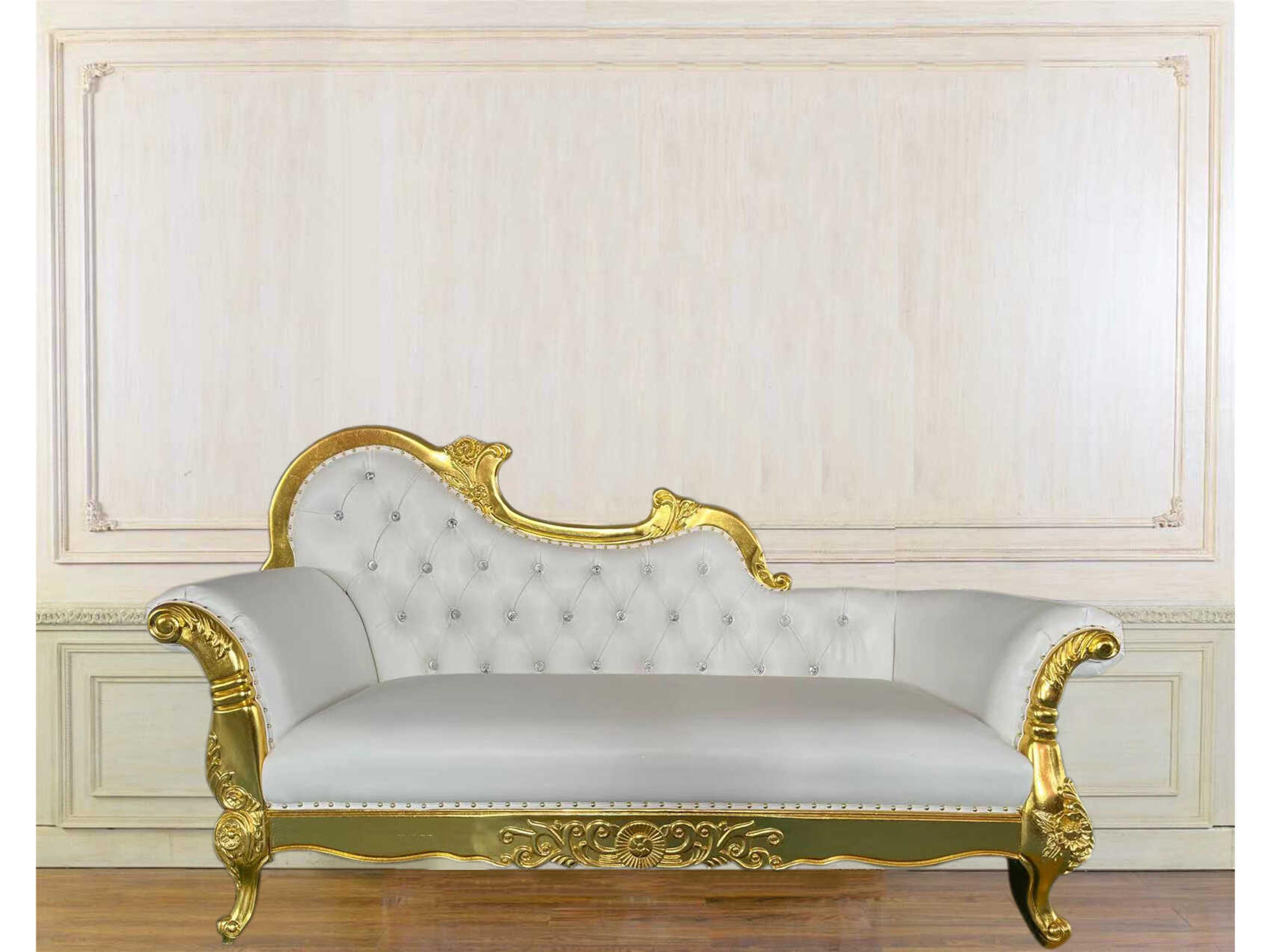 Inf White Upholstered Chaise