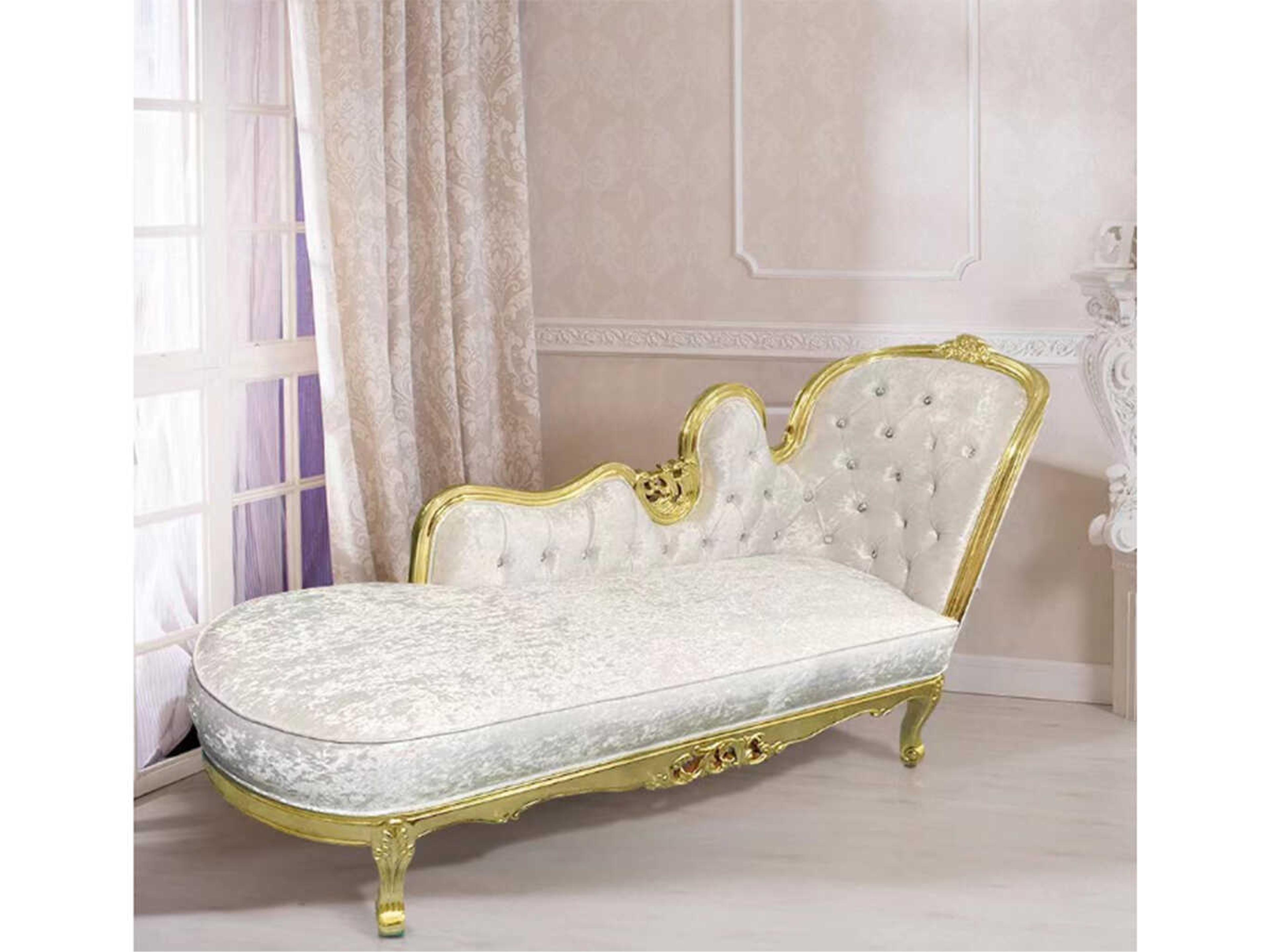 Inf Gold Upholstered Chaise