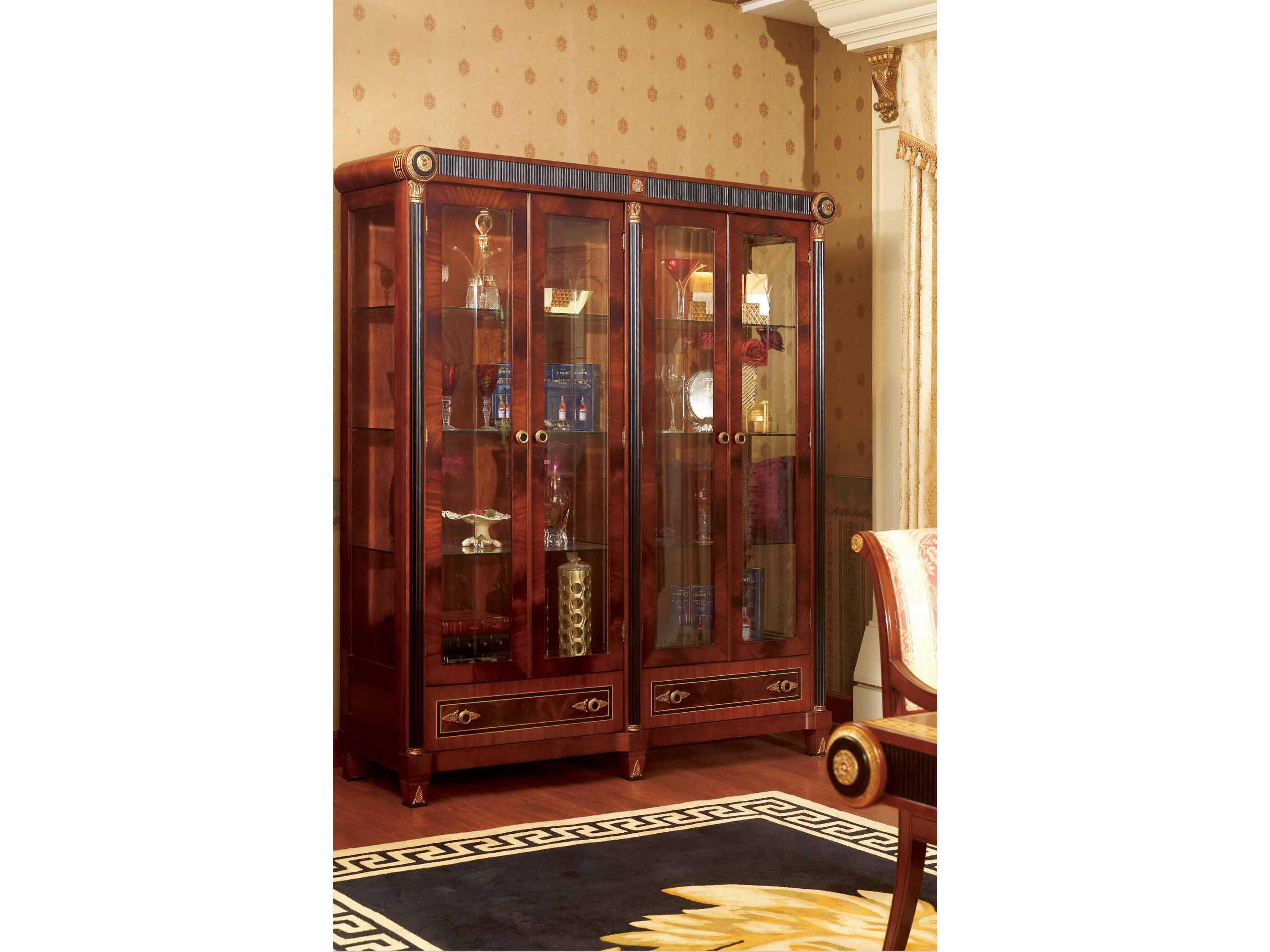 Inf Walnut Wood Display Cabinet