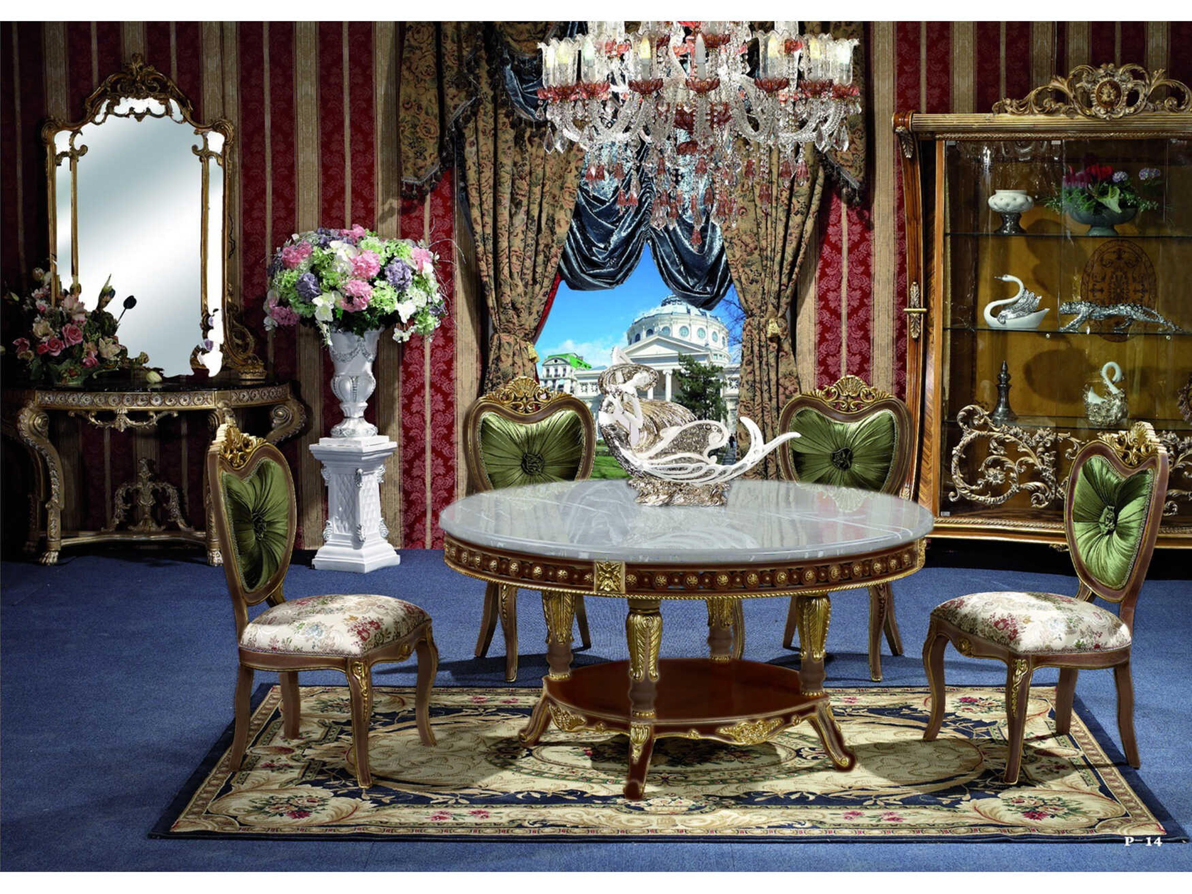 Inf Walnut Wood Dining Room Set