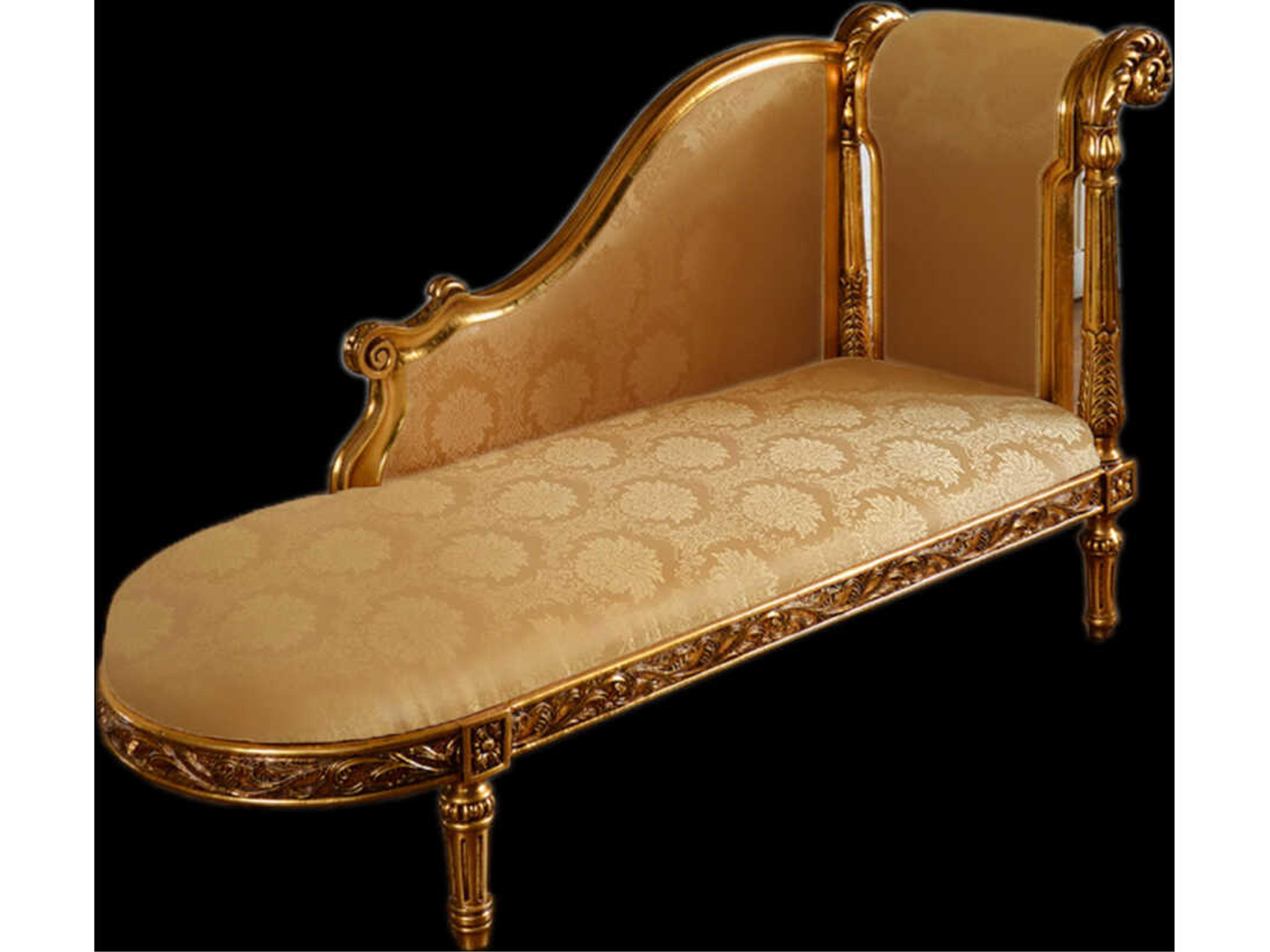 Inf Gold Upholstered Chaise