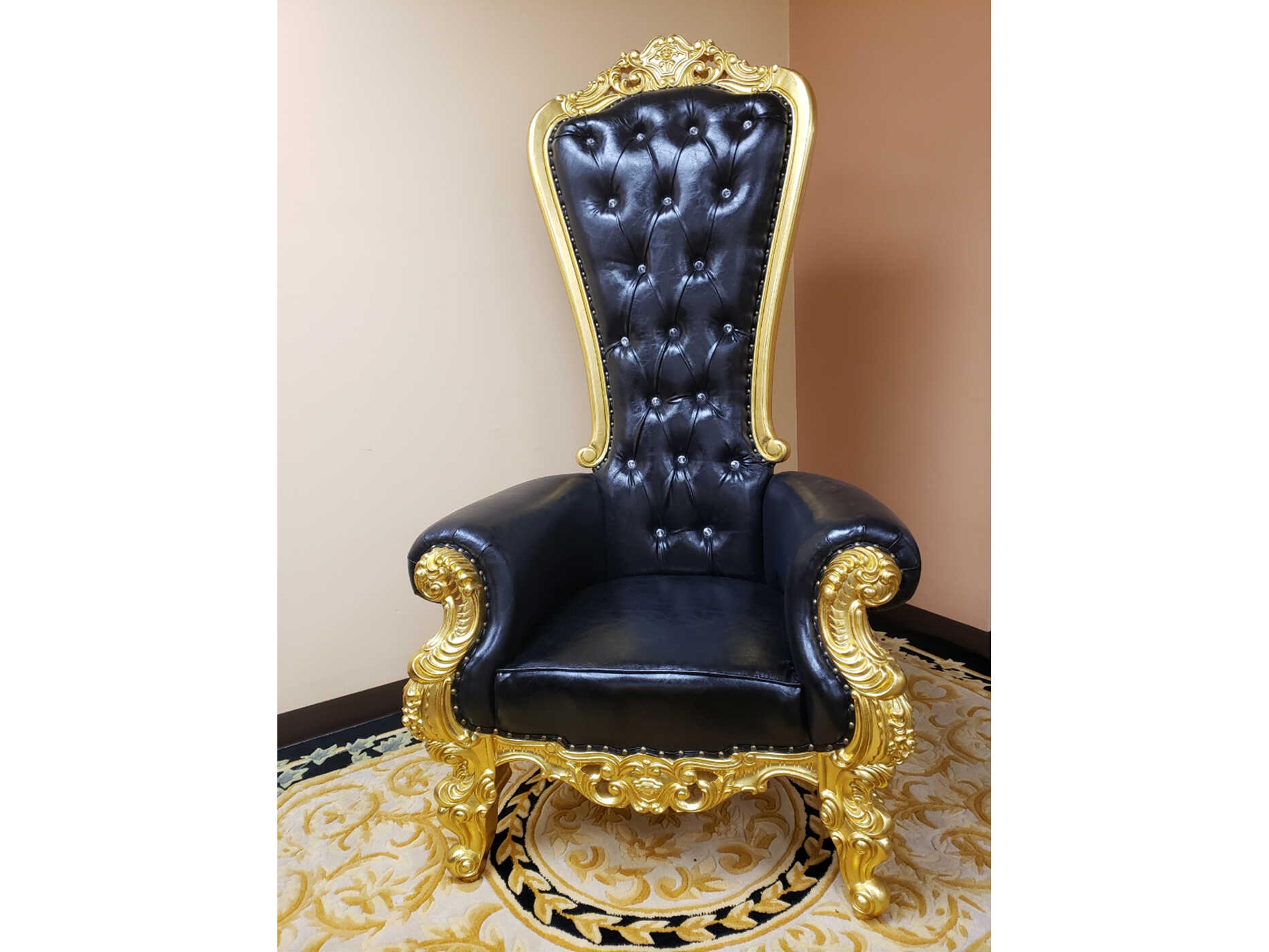 Inf Black Leather Club Chair