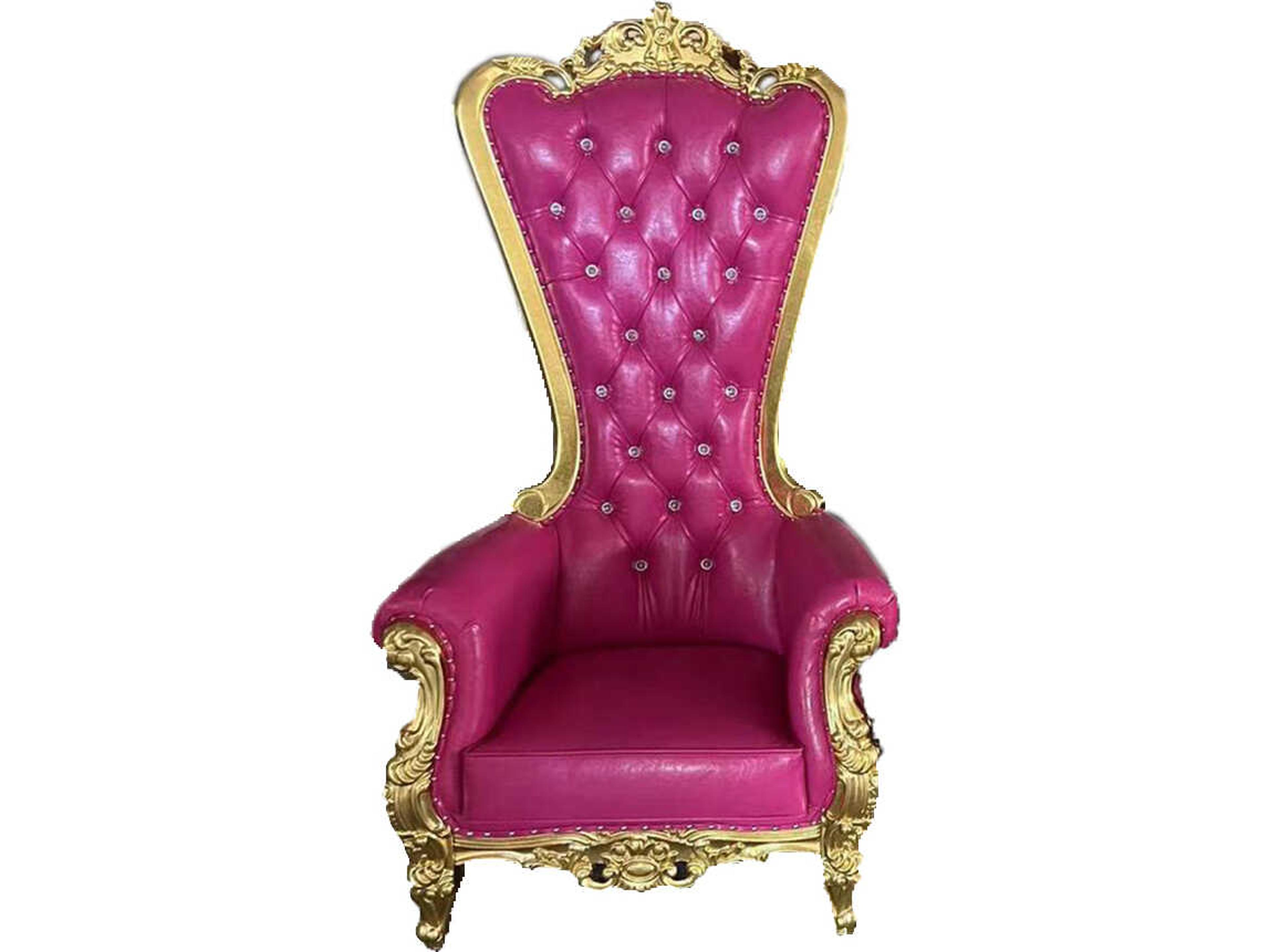Inf Pink Faux Leather Club Chair