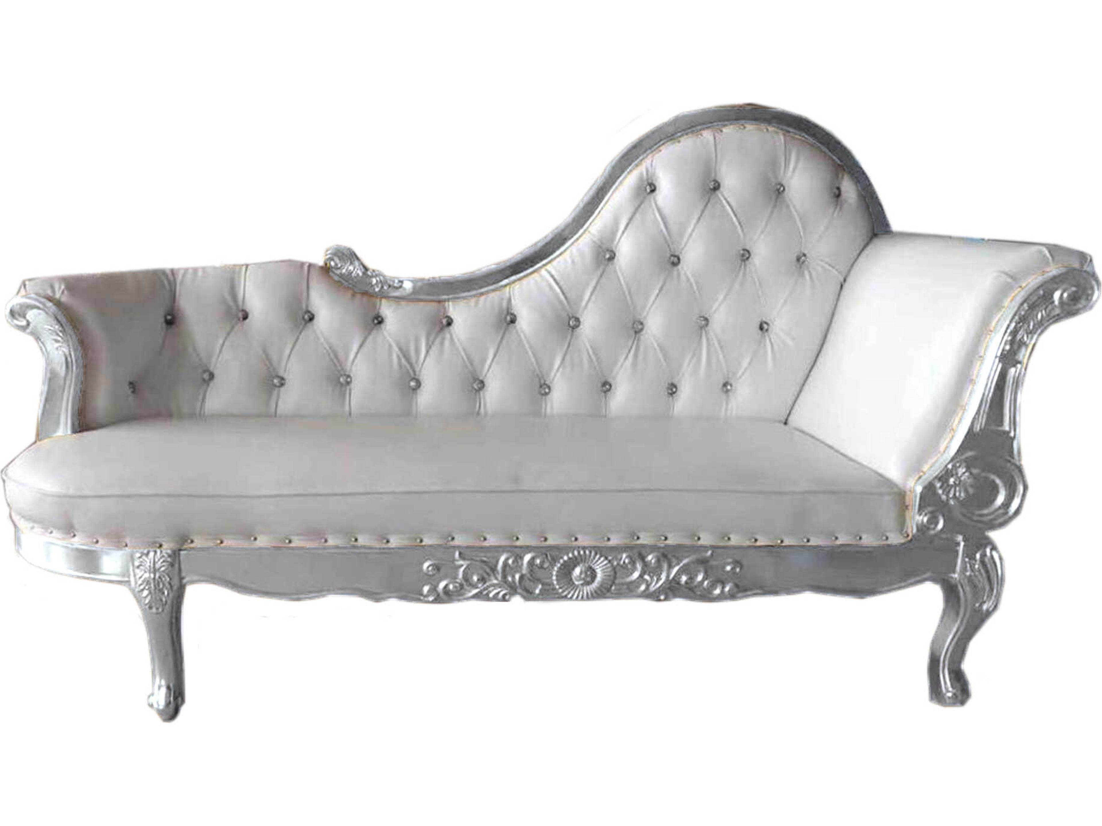 Inf White Upholstered Chaise