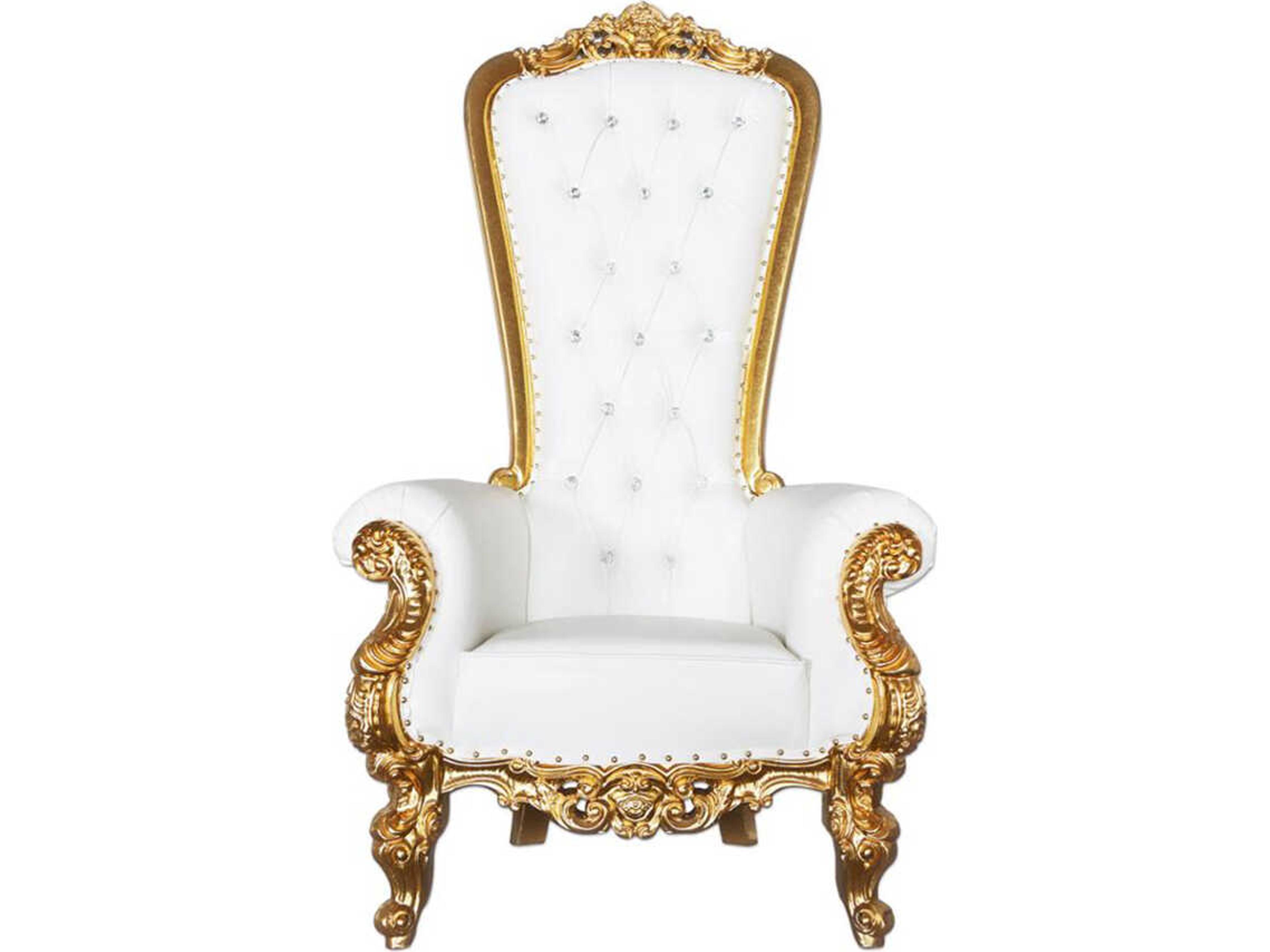 Inf White Faux Leather Club Chair