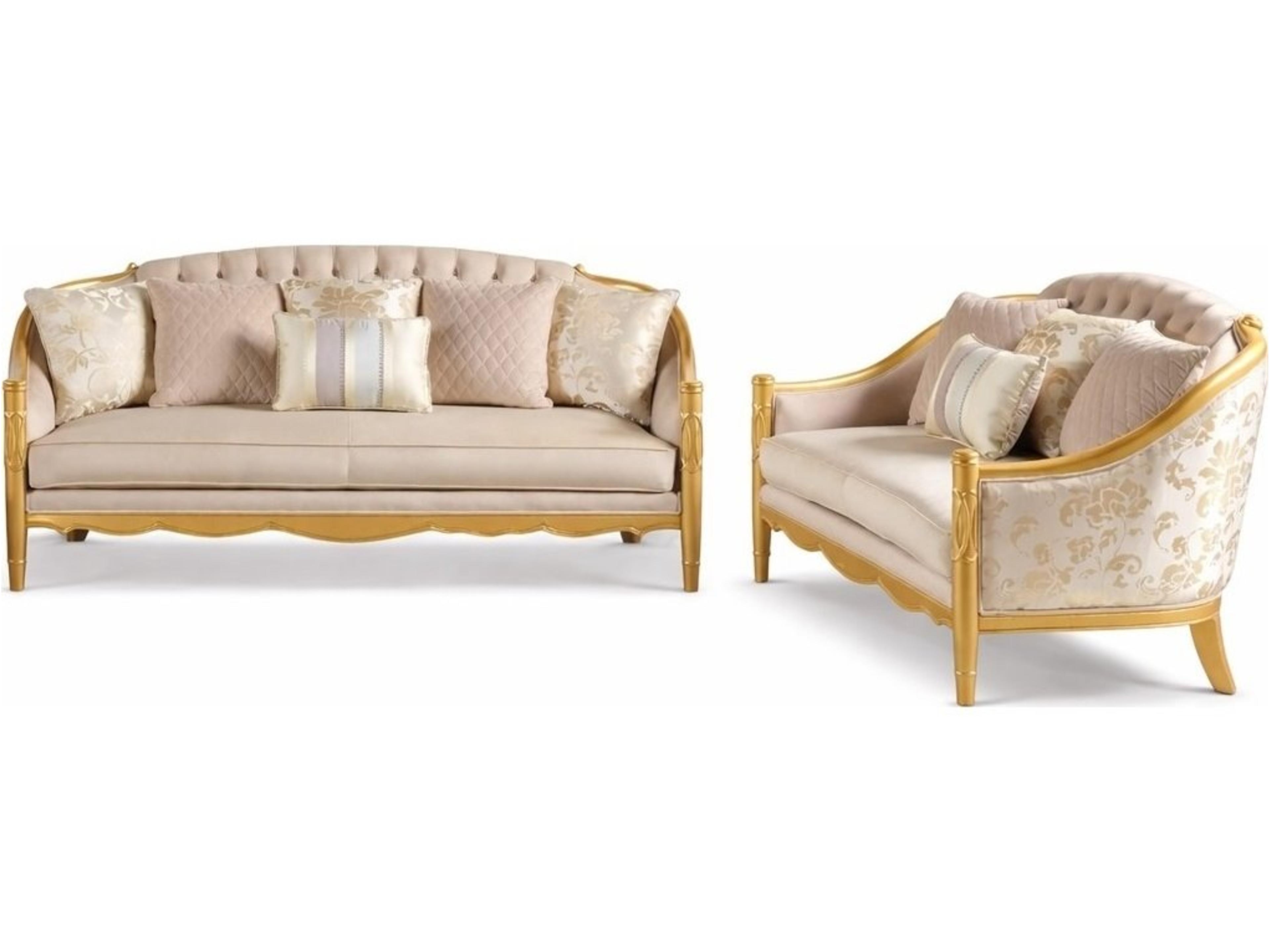 Infsg Gold Velvet Upholstered Loveseat