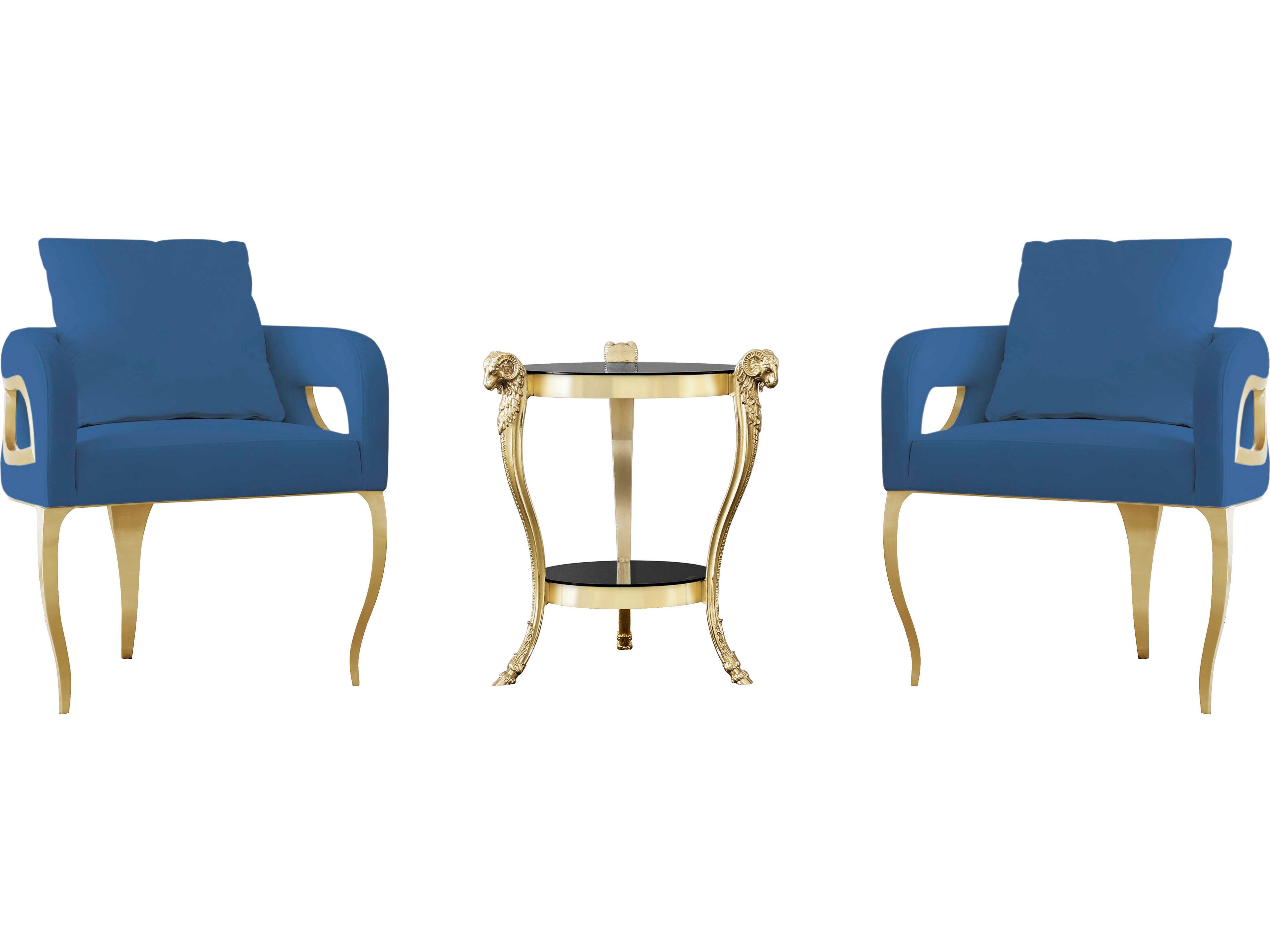 Lux17 Blue Accent Chair