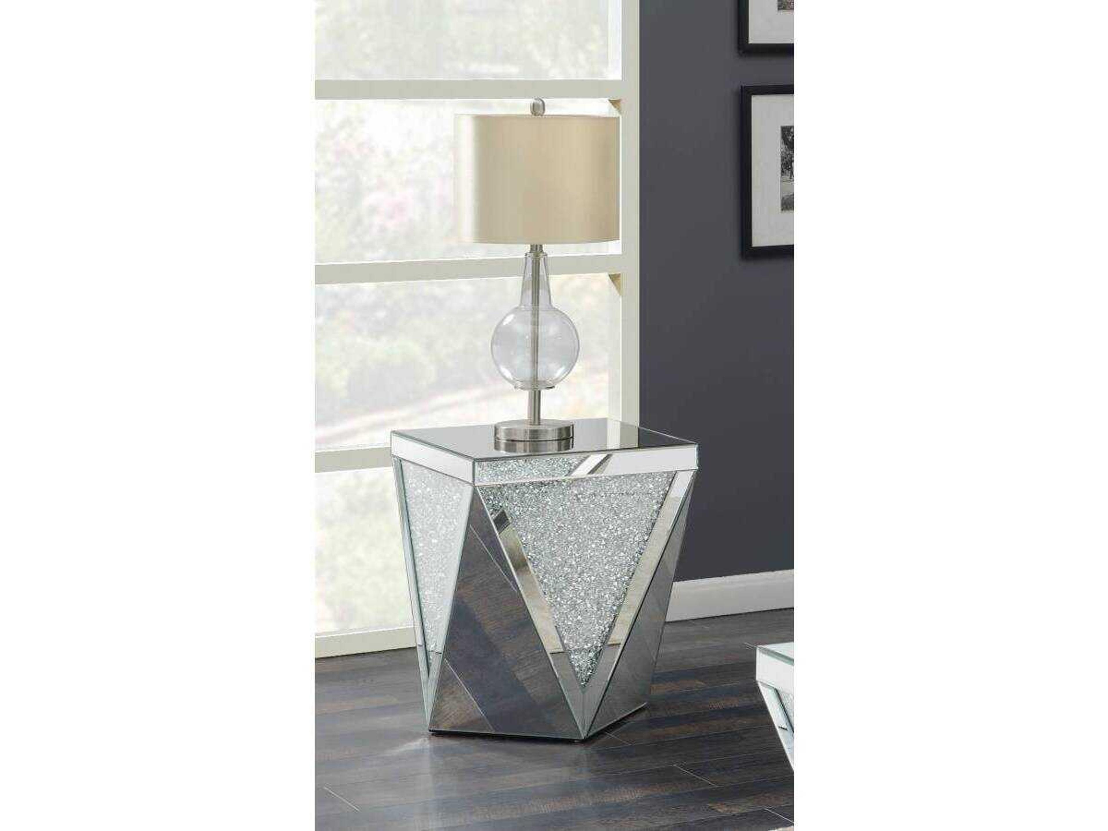 Lux50 Square Mirror End Table